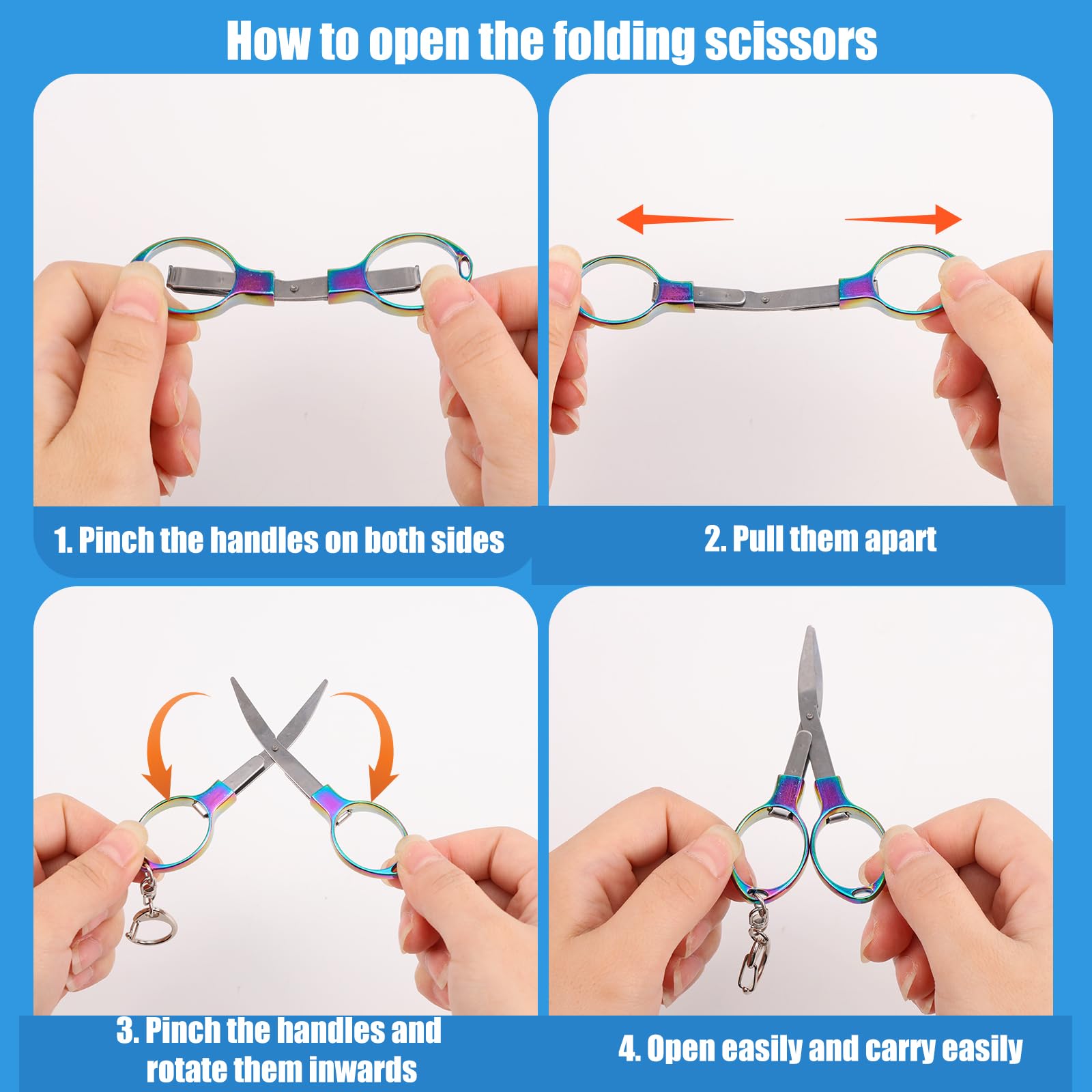 3 Pièces Ciseaux Pliants Ciseaux Portables En Acier Inoxydable Petits Ciseaux Pliants Ciseaux De Voyage Portables Mini Coupe Ciseaux Pliants Pour Maison Voyages Argent 66425279