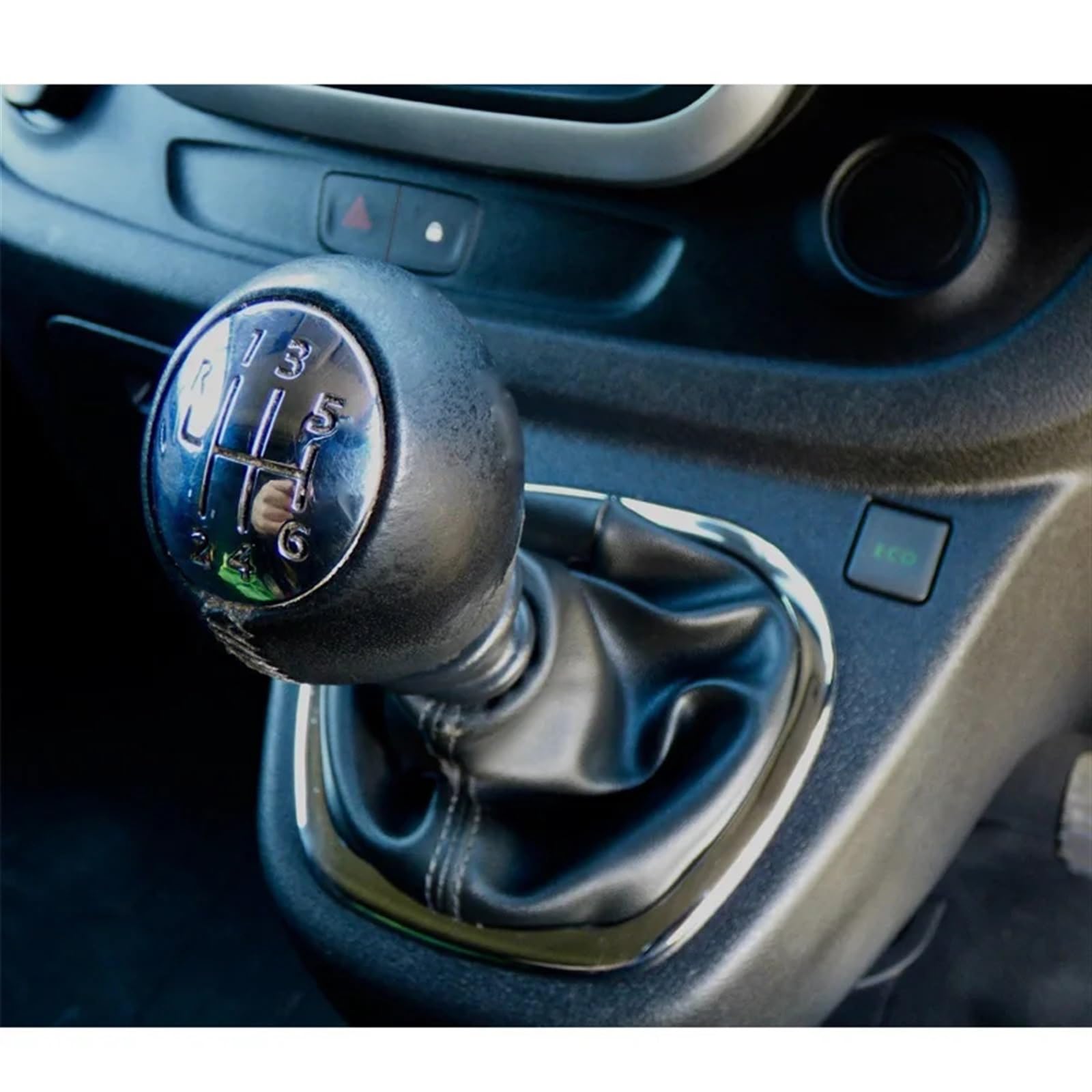 Auto Gear Pookknop met Boot Cover voor Renault Trafic 3 6 Speed Zwart ABS BBB