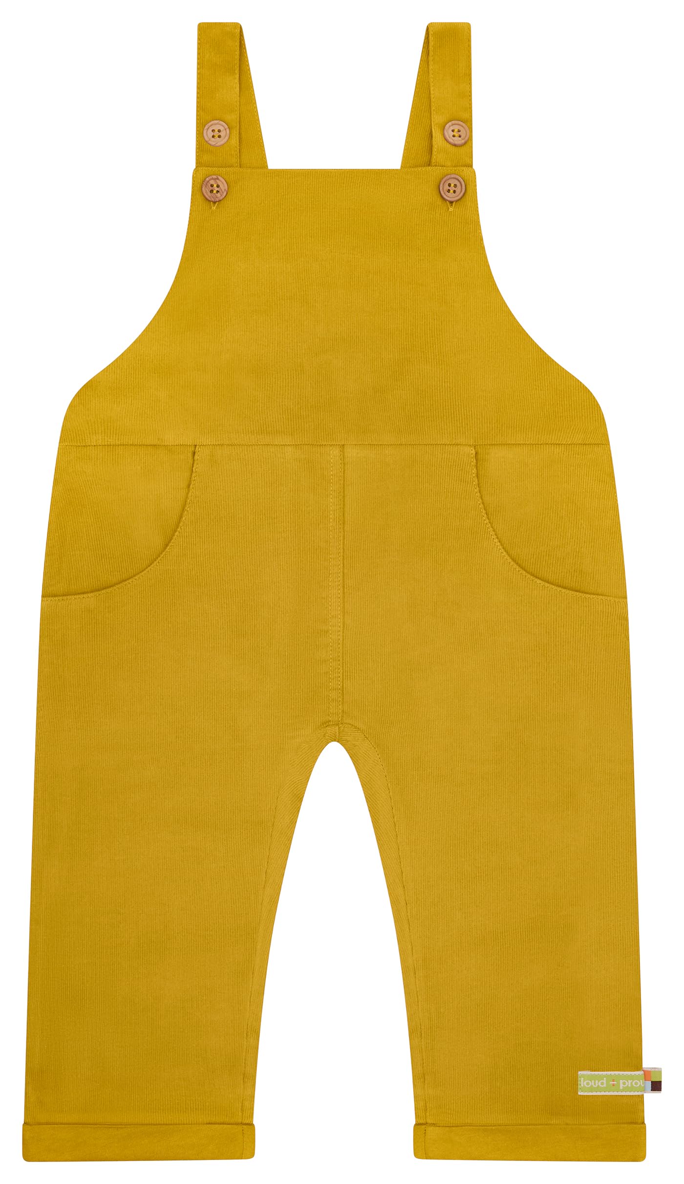 loud + proud Unisex Kinder Latz, Cord, GOTS Zertifiziert Kordhose