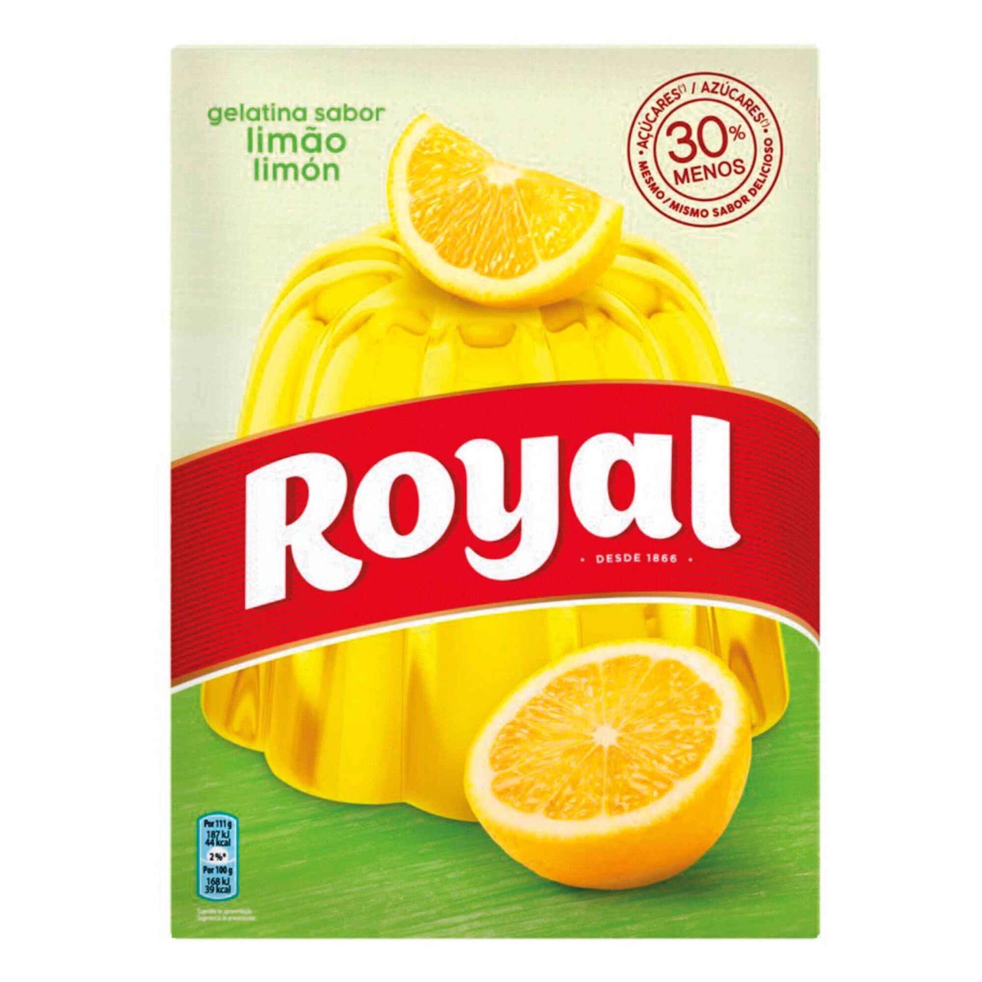 Royal Mix - Gélatine en poudre avec un mélange de saveurs | Fraise | Fruits de la passion | Citron | Ananas | Tropicale | 5 paquets de 4 oz | 30% Sucre en Moins