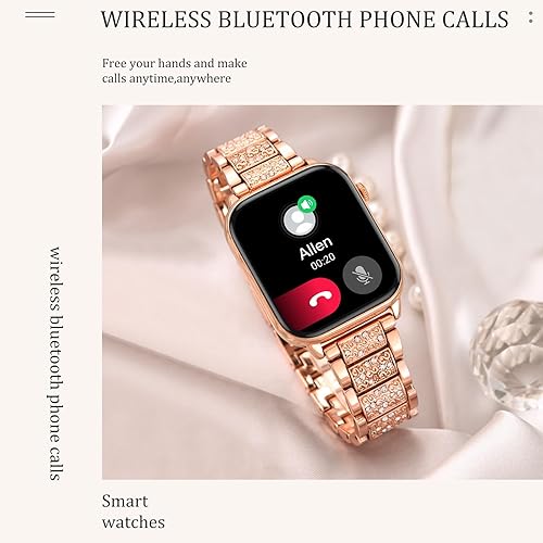 Miniatura 3 de Reloj inteligente para mujer, reloj inteligente de recepción de llamadasmarcación para teléfonos Android iOS, rastreador de actividad impermeable