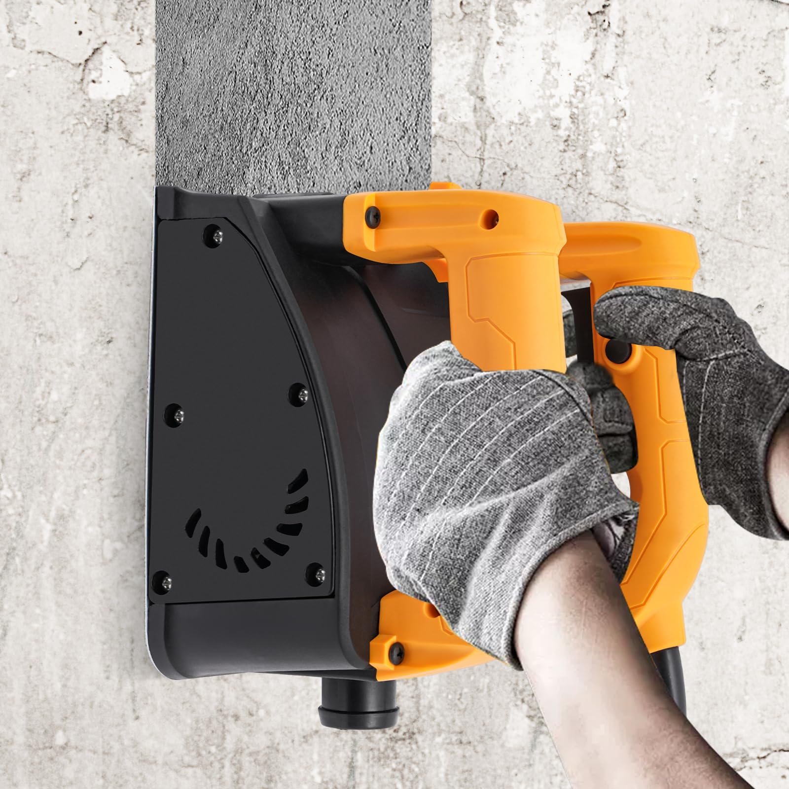 Tapetenentferner Maschine Elektrisch 1200W Mauerfräse mit Absaugung 26 Klingen 4000U/min 1-4mm Hobeltiefe Kupfermotor