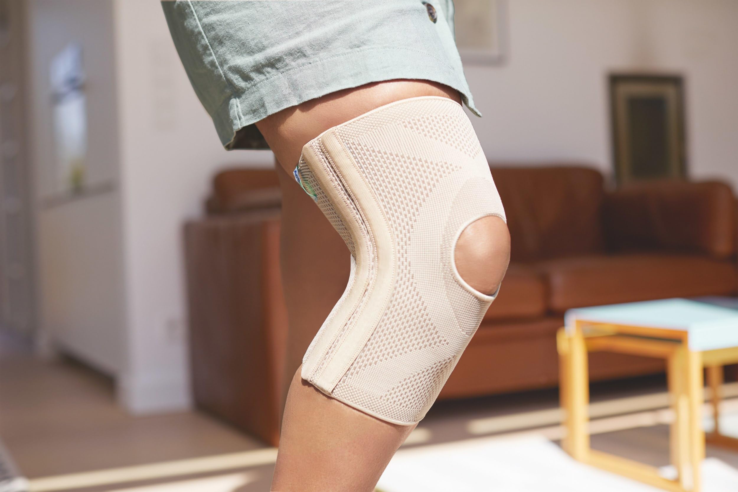 Actimove Everyday Knee Support Brace Compression Sleeve - Open Patella With 4 Stability Stays - Breathable Latex & Neoprone Free Skin Comfort Material