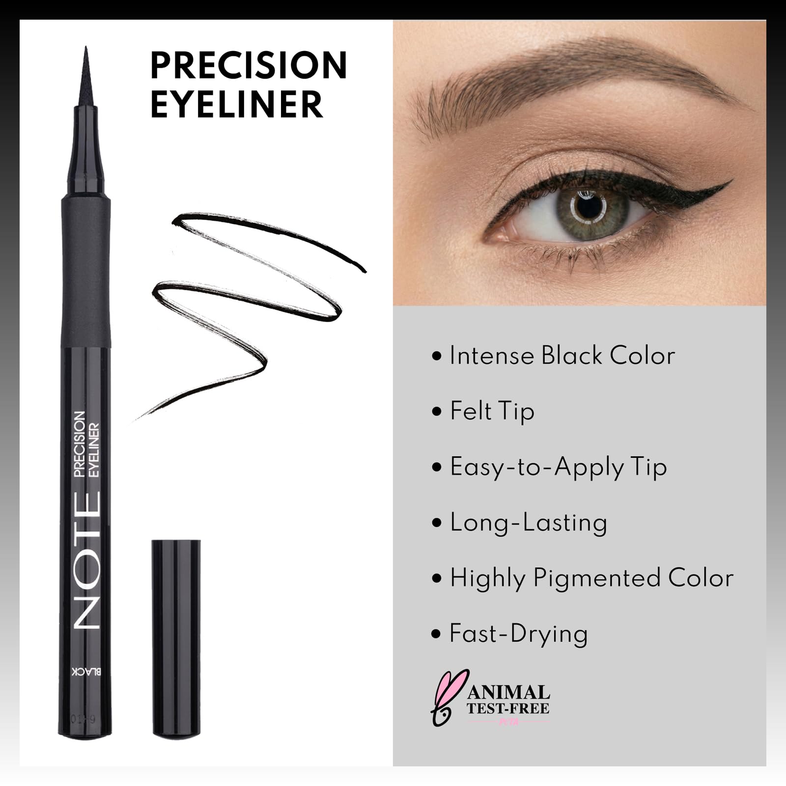 Note Cosmetics Precision Kalem Likit Eyeliner Keçe Uçlu