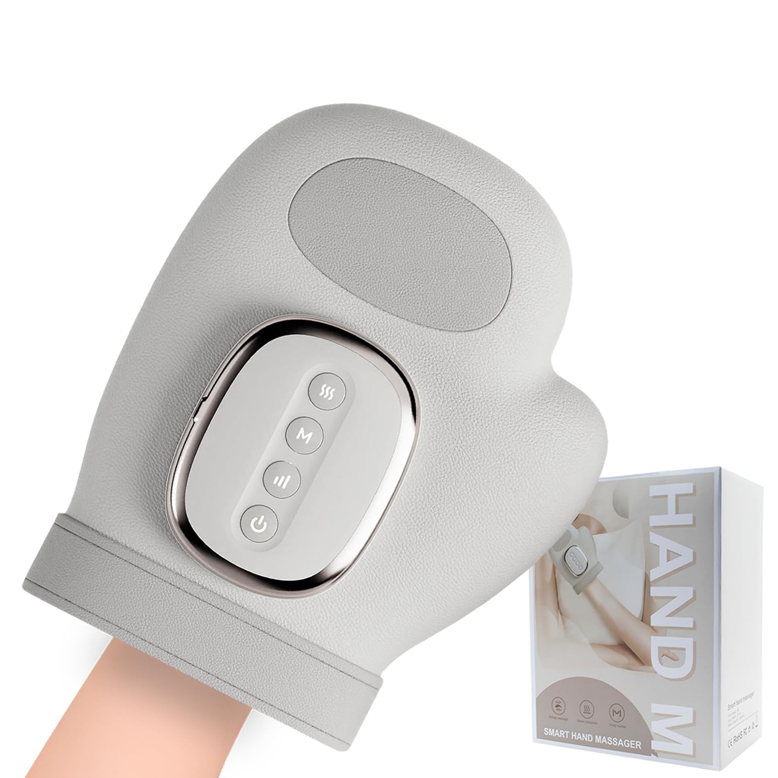 Hand Massager with Heat and Compression, Cordless Hand Massager with 3 Heat Levels & 5 Compression Massage Modes, Pressure Therapy for Arthritis and Carpal Tunnel Pain Relief, Gifts for Women Men