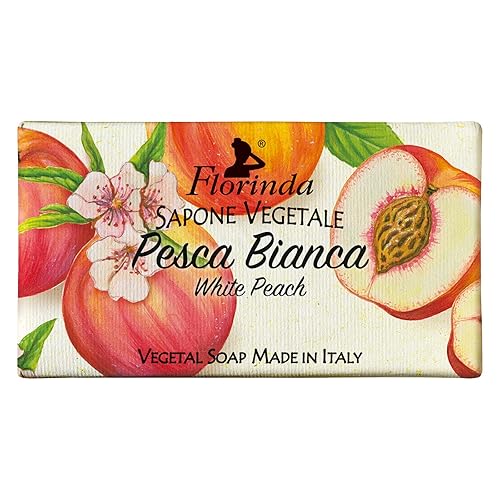 Florinda Frutas Blanco Melocotón Vegetal Jabón Barra 1.76 oz 1.76oz