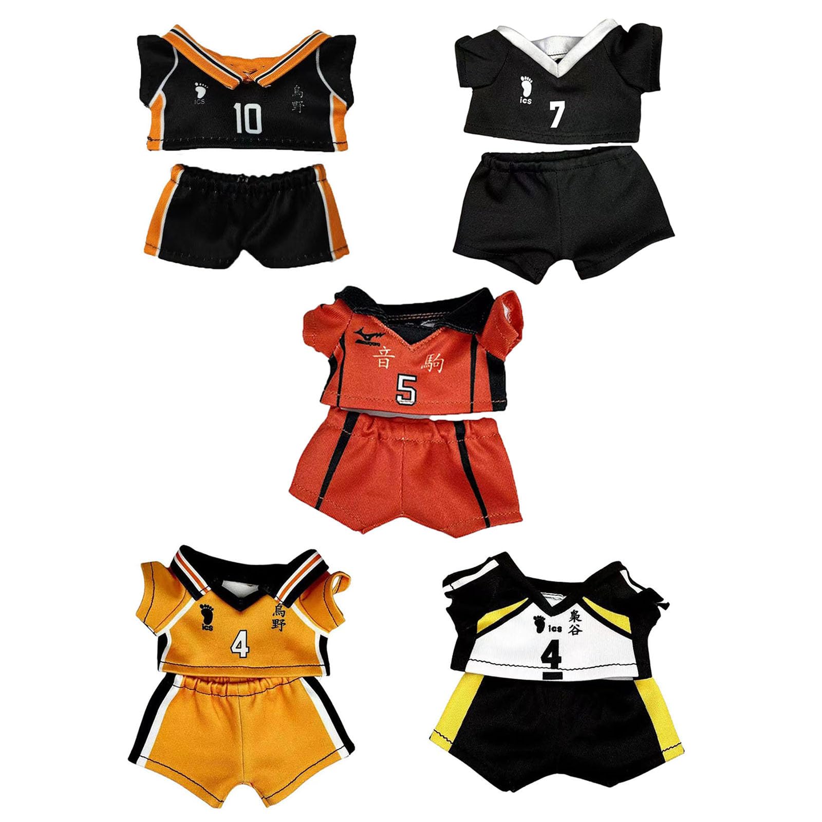 Amazon | 10cm 15cm 20cm ぬいぐるみ 服 人形の服 Tシャツ+半ズボン 2 