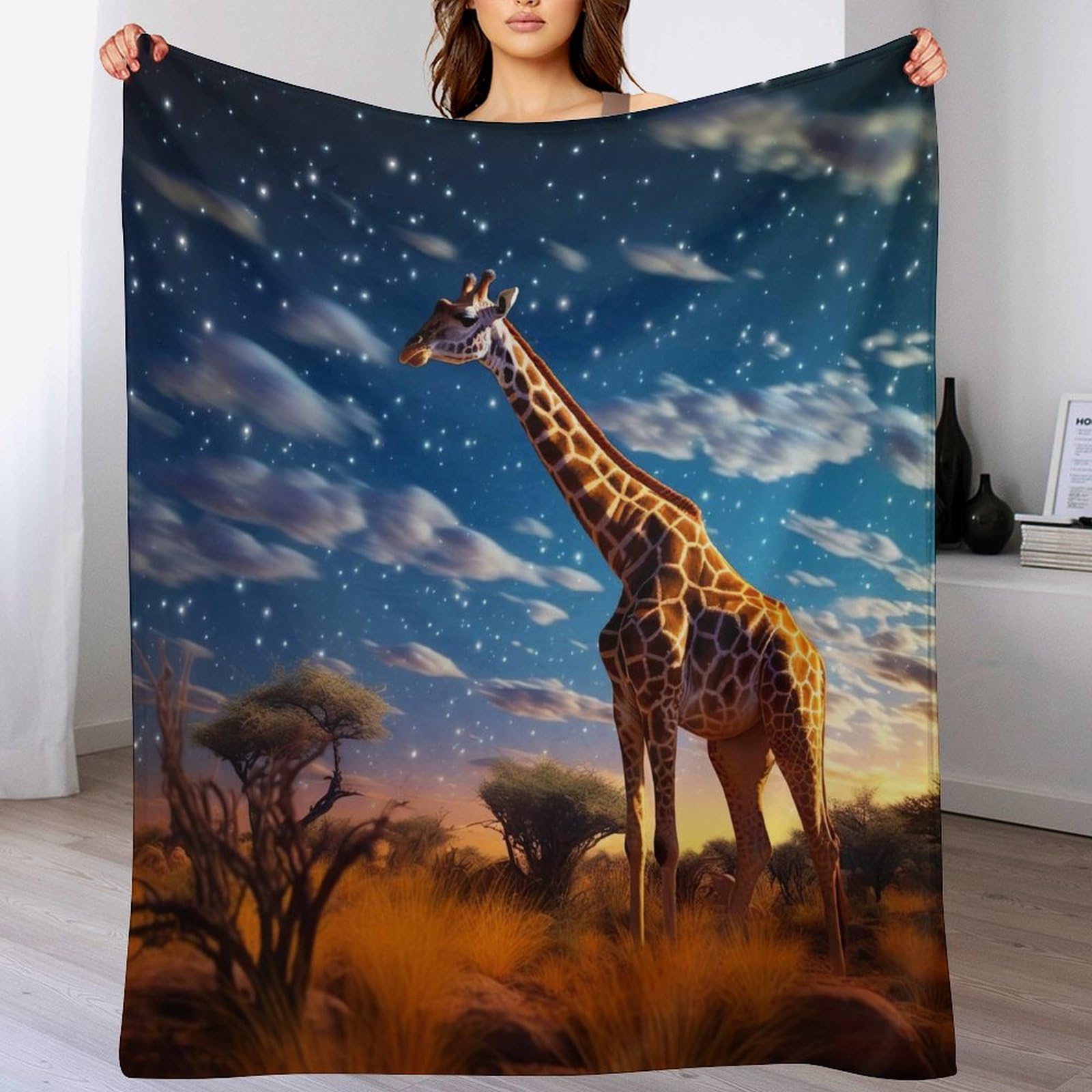 Manta de jirafa gigante de 180x200 cm el regalo original para el hogar