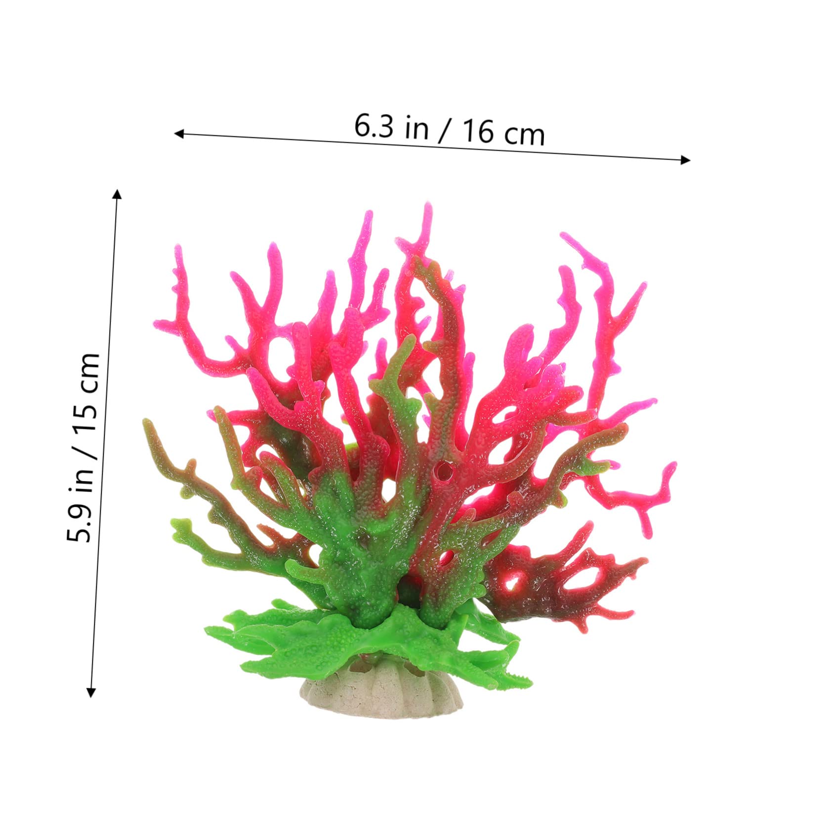 GRIRIW Artificial Aquarium Coral Decoration Resin Coral Adornments for Fish Tank Non Polluting Tank Plant Aquarium Decor for Home and Office Landscapes