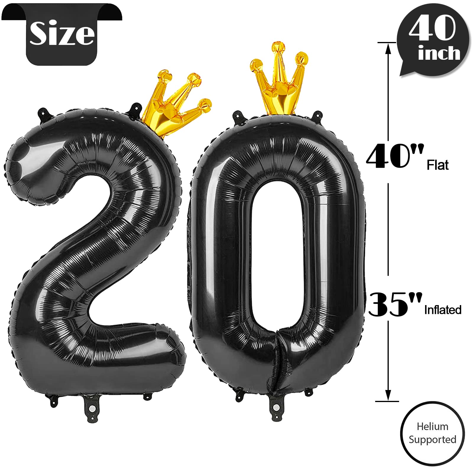 バルーン Amazon | 40インチ ホットピンク 数字バルーン 20個