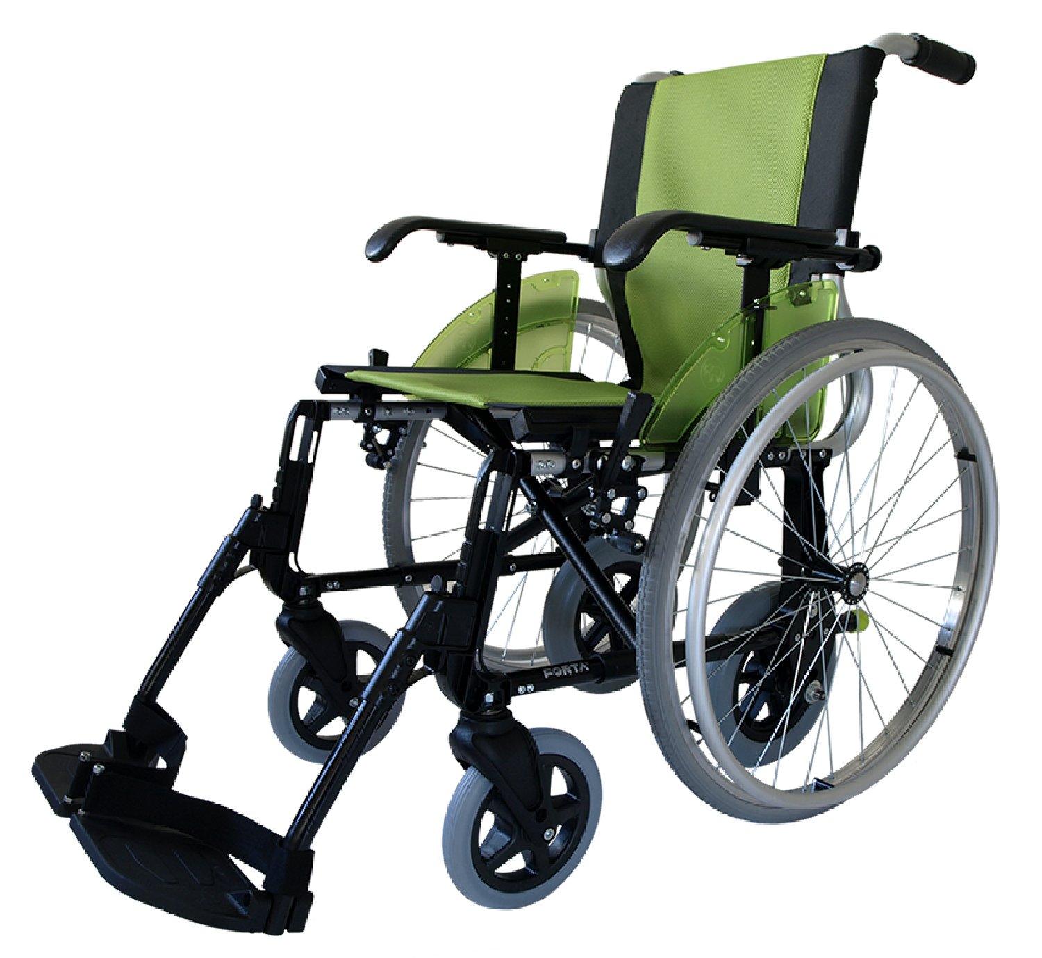 Silla de ruedas en aluminio FORTA LINE-DUO - Azul, 46 cm