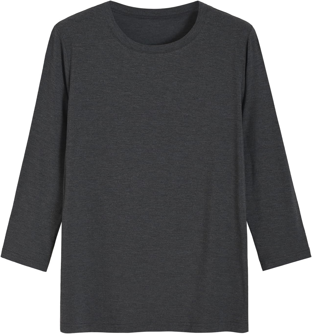 Latuza Women's Bamboo Viscose 3/4 Sleeve Top Slim Fit Crew Neck Shirt 2 Pack - Image 2