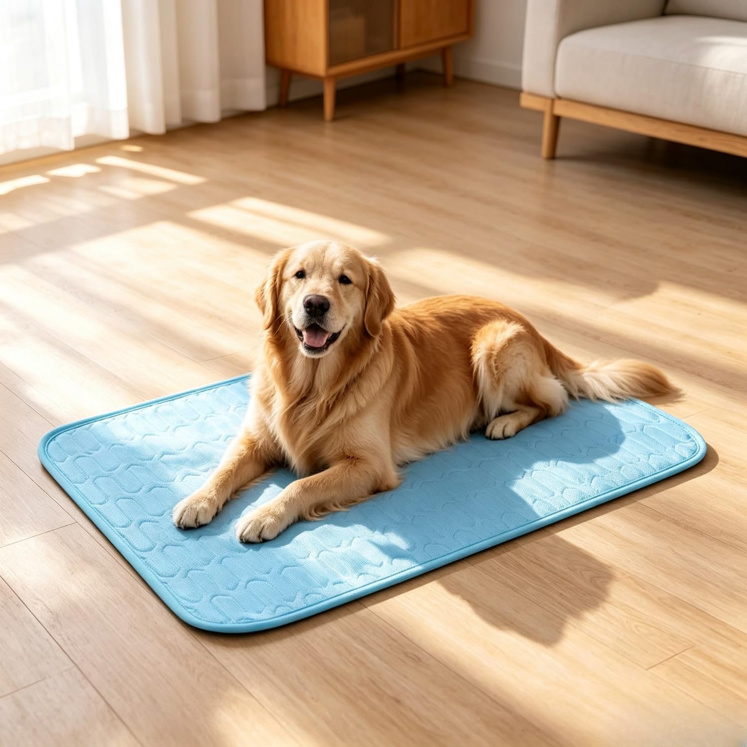 Cooling Mat Washable Ice Silk Breathable Pet Blanket, Dog Cooling Mat Washable Ice Silk Breathable Blanket，XXL:150 * 100cm