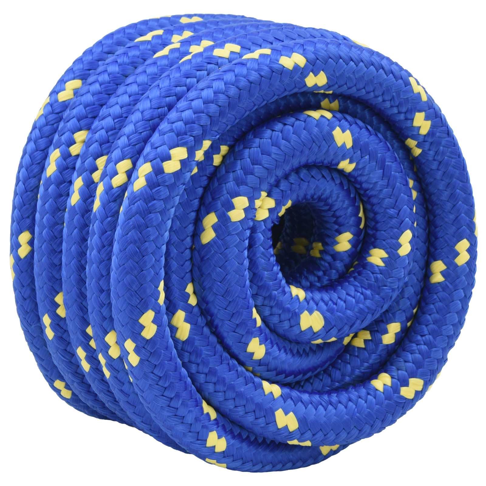 Bootsseil blau aus PP, 5 m Länge, 5 cm Durchmesser, leicht und schwimmfähig, wetterfest für Segeln, Boot, Camping, Outdoor, Werkstatt, Befestigung und Sichern