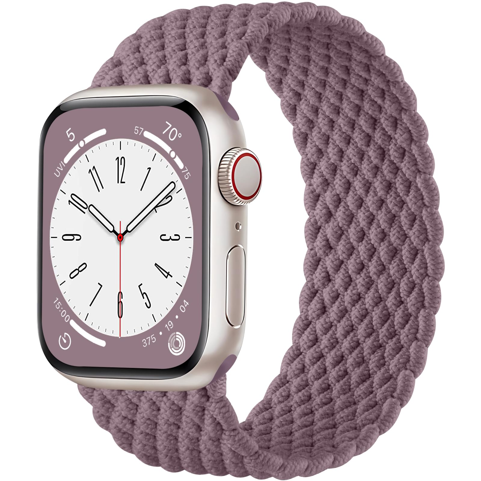 Maledan Braided Solo Loop Strap Compatible with Apple Watch Strap 38mm 40mm 41mm 42mm 44mm 45mm 46mm 49mm for Women Men, Adjustable Stretchy Sport Band for iWatch SE Series 10 9 8 7 6 5 4 3 2 1 — view 10