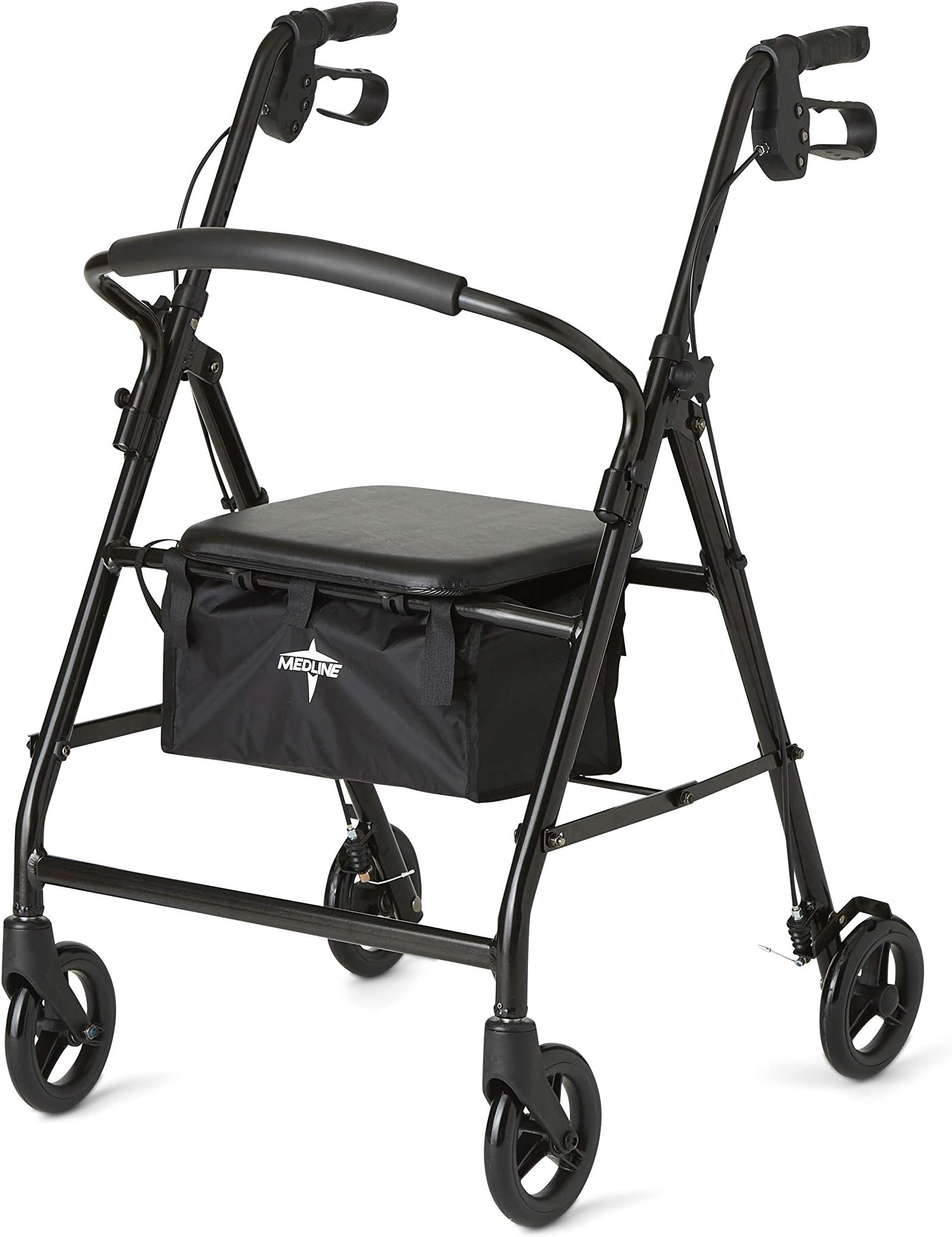 FXLCMUS AllTerrain Rollator Walker with Seat and Wheels