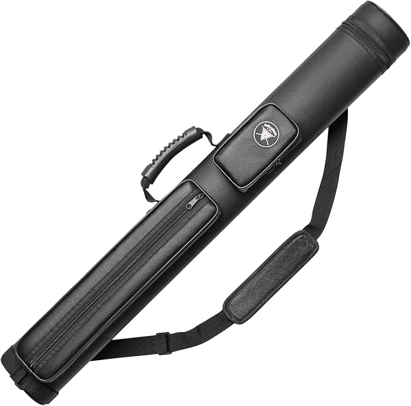 Adhafera Pool Cue Case, 2 X 2 Hard Pool Stick Case, Made of Faux Leather Billiards Accessories
