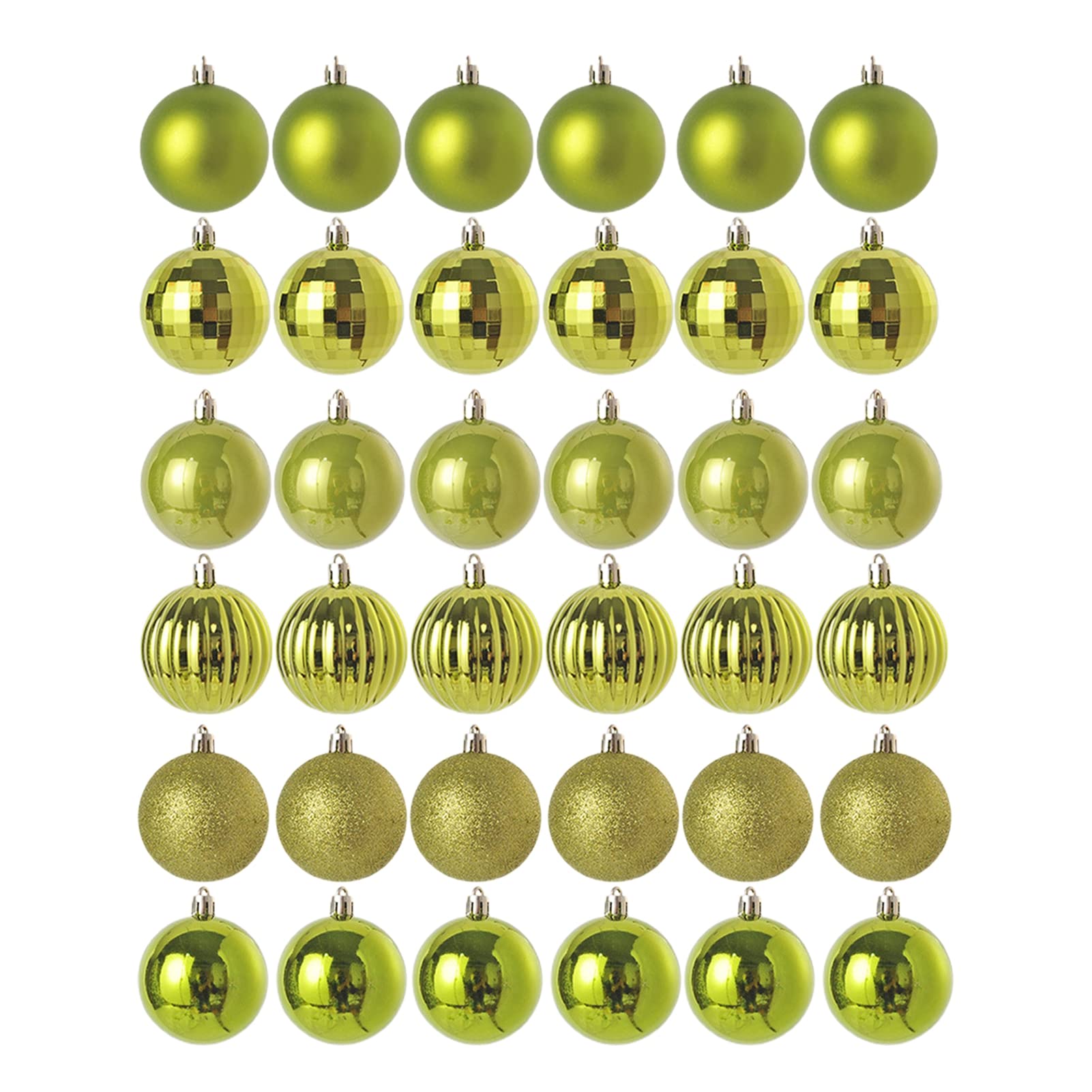 Ozdoby choinkowe, bombki choinkowe, 36 szt. Bombki choinkowe, bombki Ozdoby choinkowe Bombki choinkowe Ozdoba Wiszące wisiorki Wakacje na imprezę choinkową (Color : Grass Green)