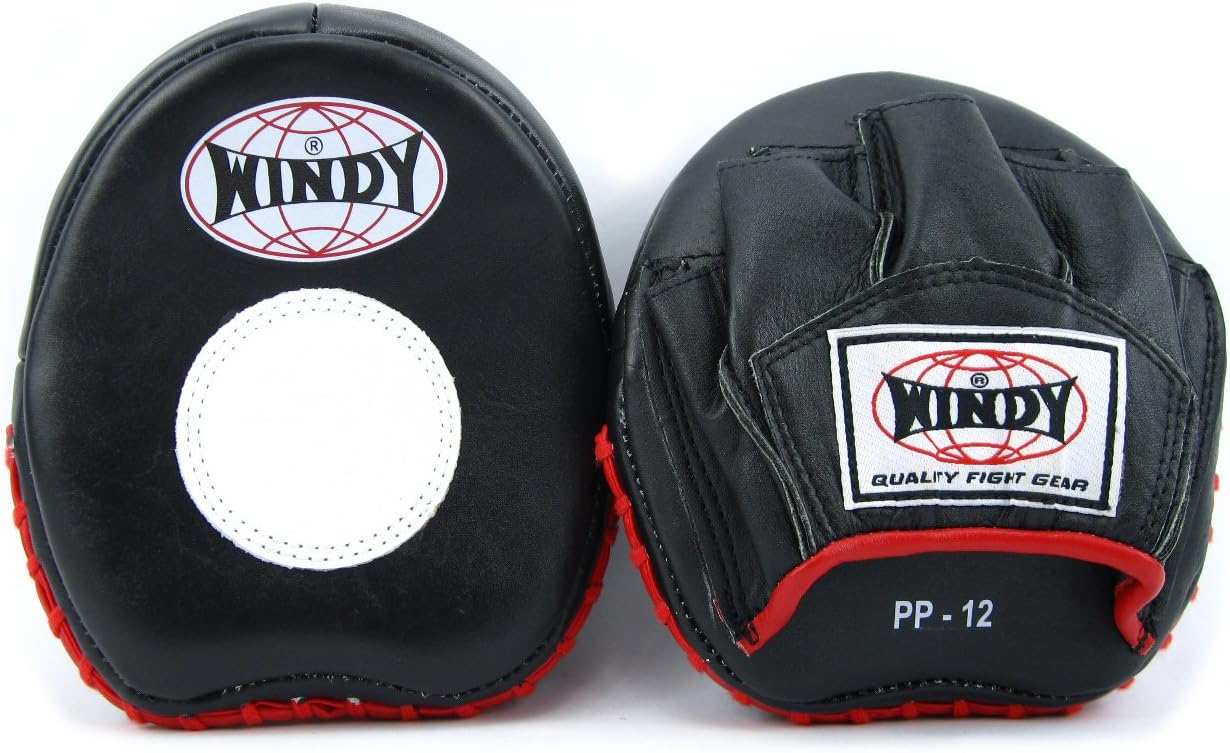 Windy Small Curved Focus Mitts-Black/Red