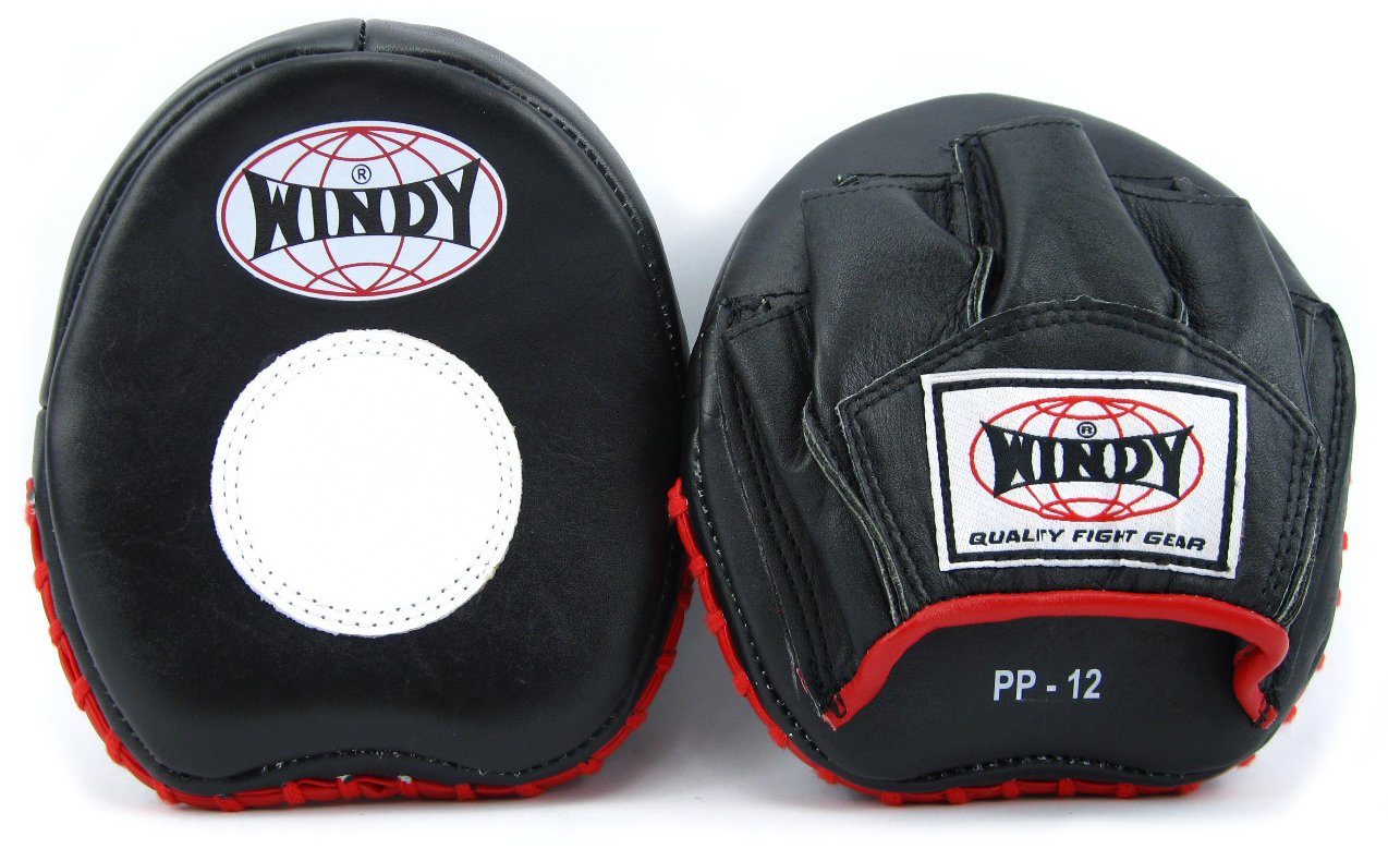 Windy Small Curved Focus Mitts-Black/Red