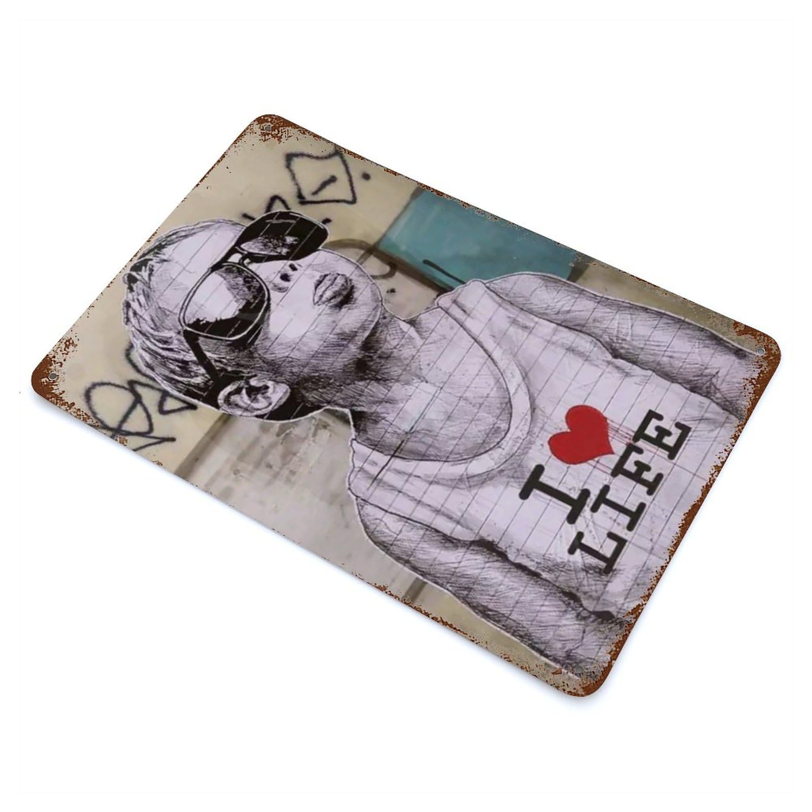 Amazon.co.jp: アートパネル ブリキ看板 Banksy バンクシー かっこいい