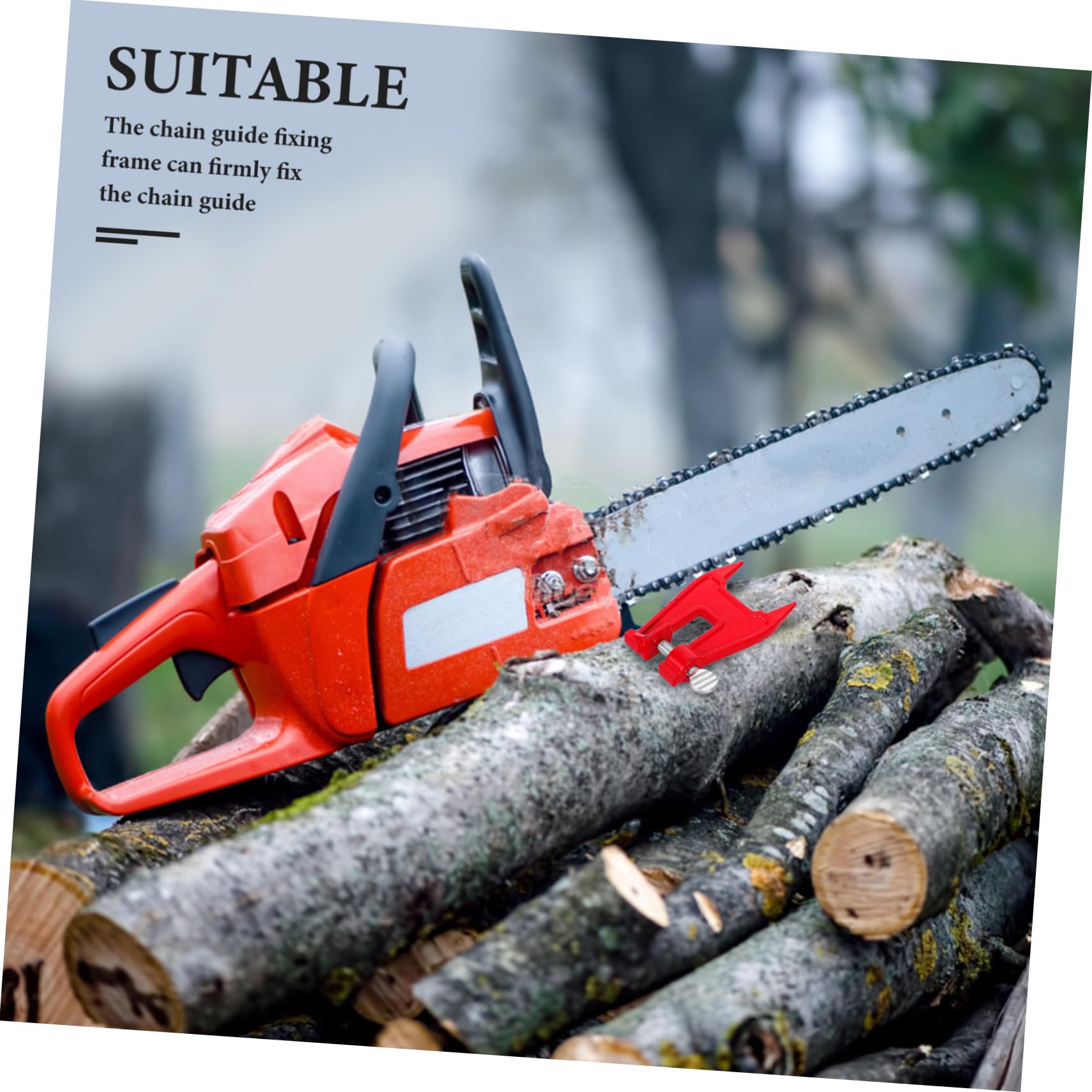 Práctico Soporte Para Barra Guía De Motosierra, Herramienta Afiladora De Cadena, Soporte Duradero Para Motosierra, Accesorio Portátil Para Afilar Herramientas Eléctricas