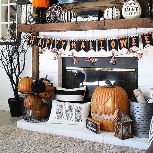 Miniatura 5 de PANDICORN Juego de 2 fundas de almohada de 12 x 20 pulgadas, diseño de ouija de Halloween, diseño de palma, mano mística, decoración al aire libre,