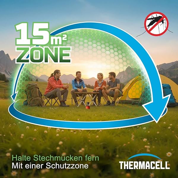 Thermacell M-48 Nachfüllpack - 12 Plättchen für 48 h Schutz (OHNE Gaskartusche) - Natürlicher Wirkstoff aus Zitroneneukalyptusöl zur Mückenabwehr - 15m² Wirkbereich - 5