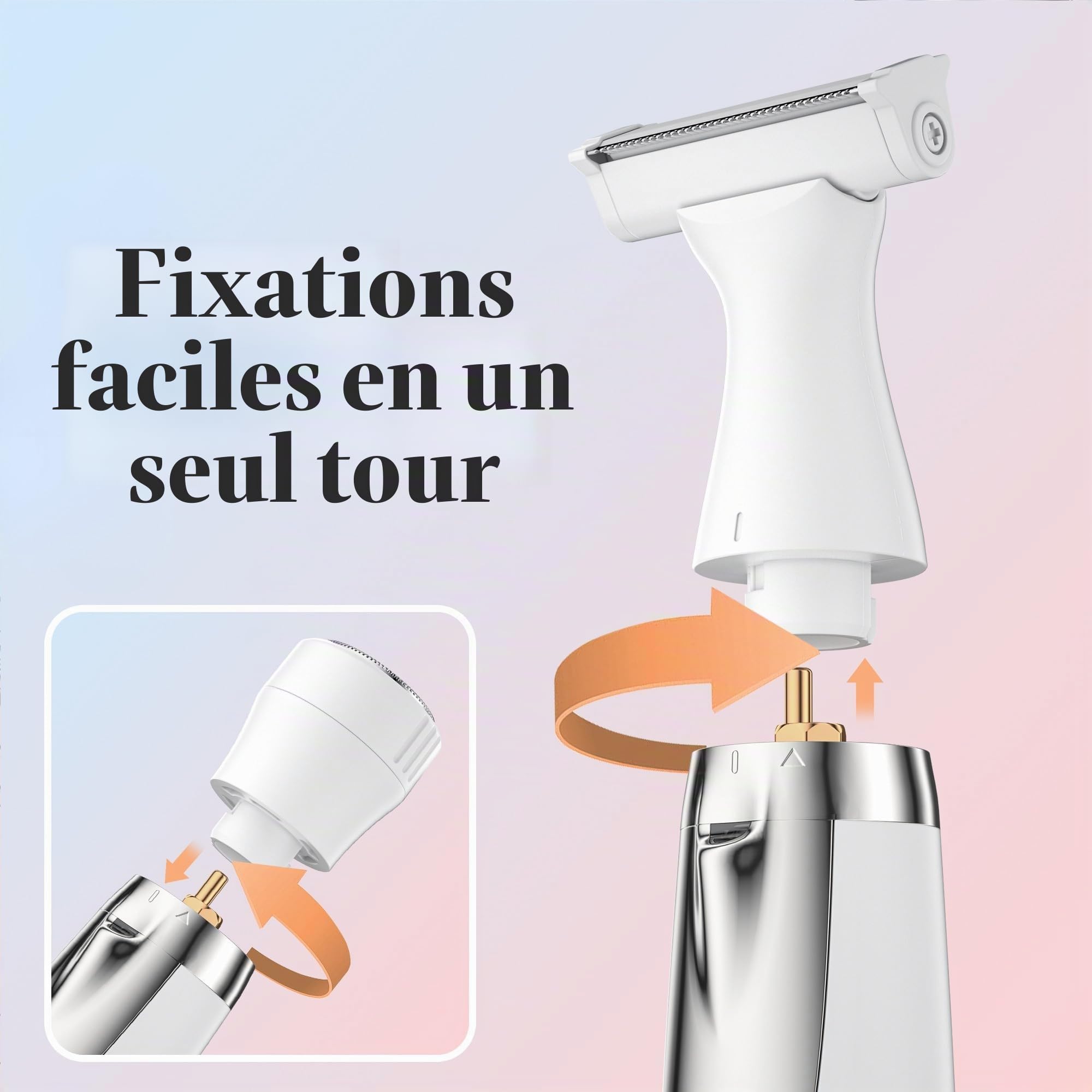 BarberBoss Rasoir électrique pour femme, portable 3 en 1 pour femme, rasoir corps, bikini et visage, rasoir sans fil, épilation visage, rechargeable par USB, QR-8003 | Rasoir portable, pour le corps, le bikini et le visage, sans fil, rasoir humide et sec,