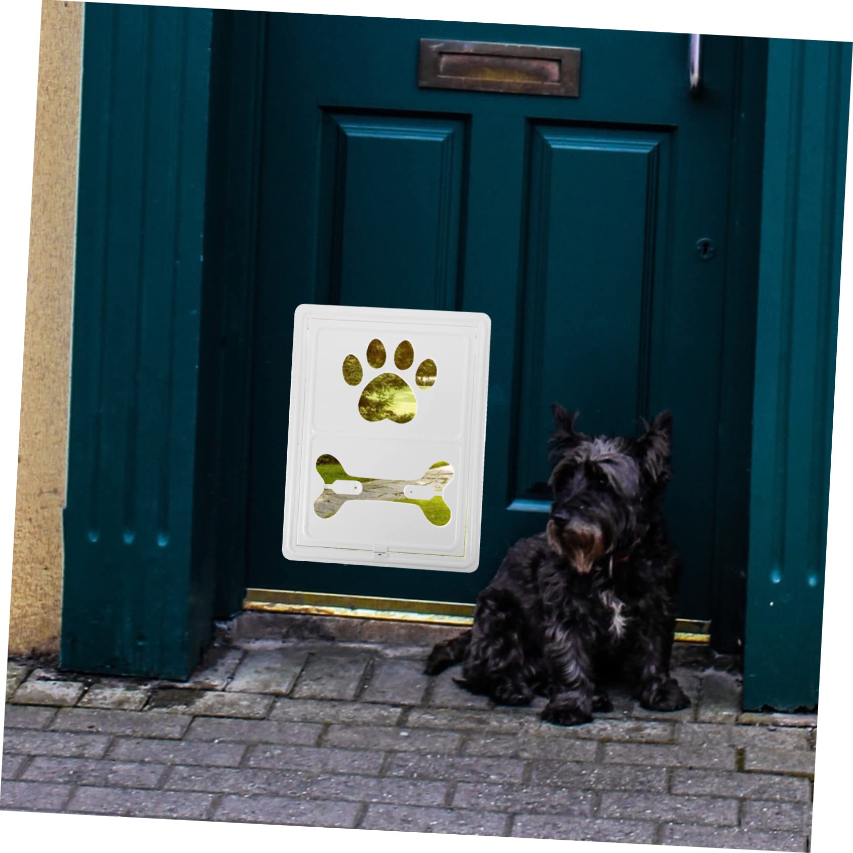 INOOMP 1pieza Puerta para Mascotas Pantalla Magnética y Cerradura Automática para Perros Pequeños y Gatos Fácil Instalación y Uso Interiores y Exteriores