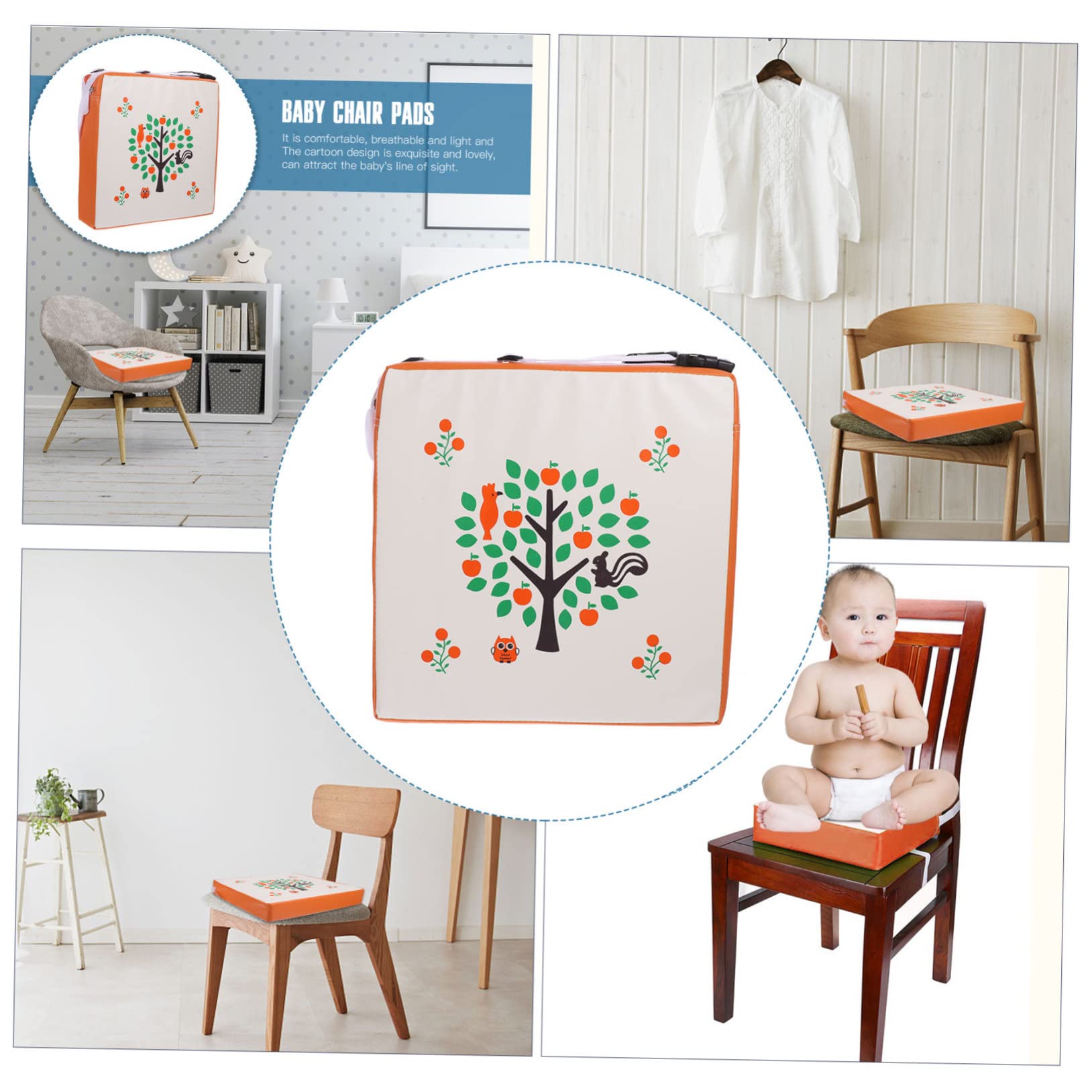 Toyvian 1 Pc Almohadilla De Refuerzo Silla Alta Para Niños Almohadilla De Asiento De Coche Refuerzo De Viaje Kit De Elaboración De Flores Viajar Chair Lavable Bebé Levantar Almohadilla