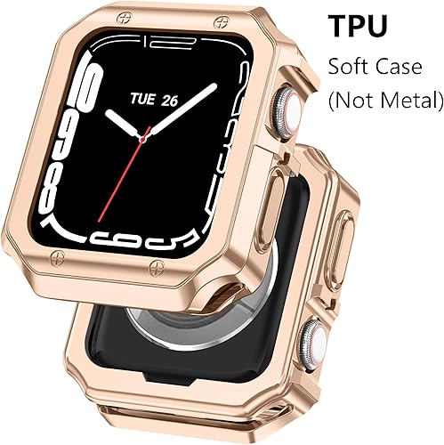 Miniatura 4 de TISIMO Compatible con Apple Watch Band de 1.772 pulgadas, 1.732 pulgadas, 1.654 pulgadas, 1.614 pulgadas, 1.575 pulgadas, 1.496 pulgadas, correa de