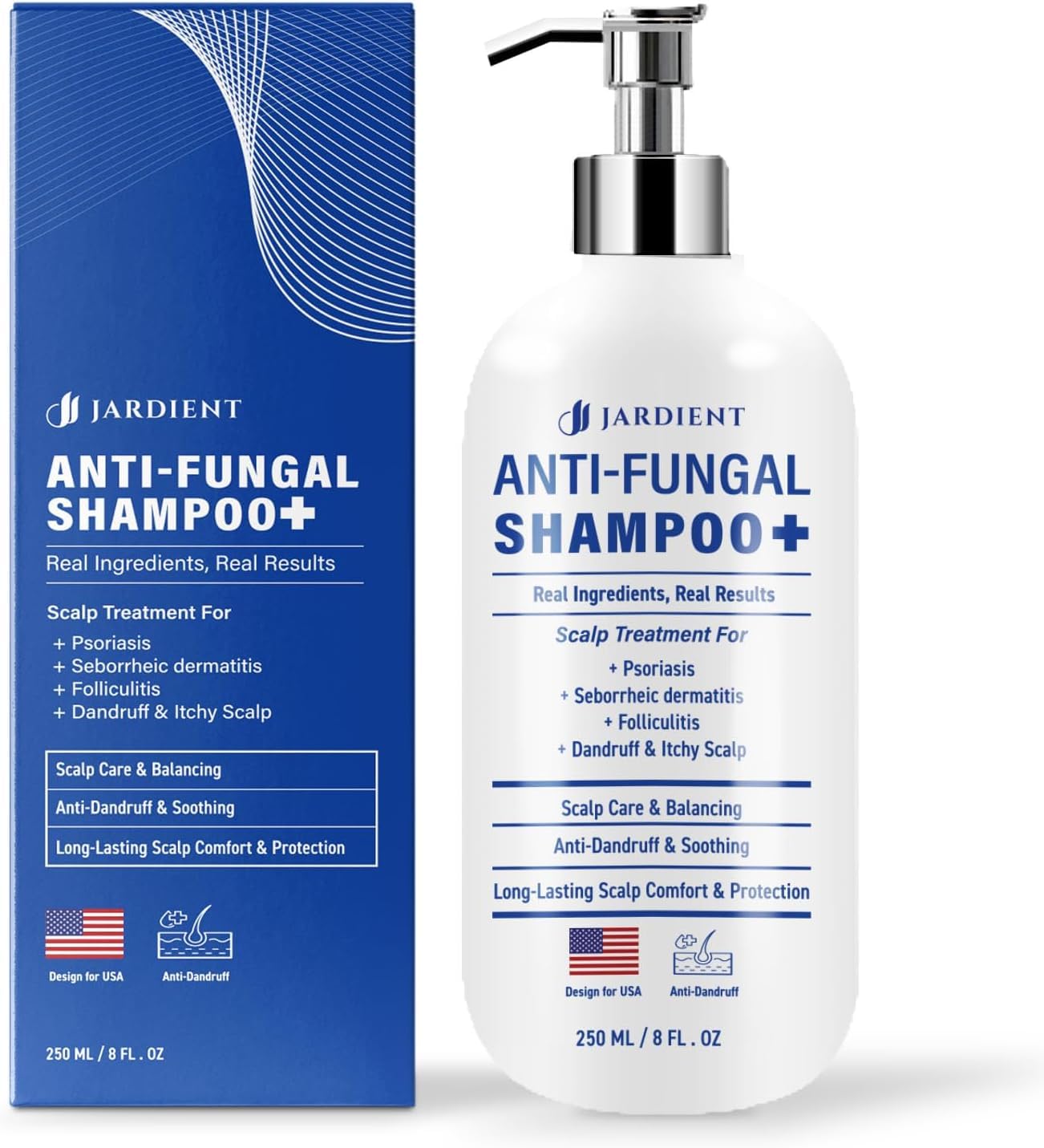 Psoriasis Shampoo, Anti-Fungal Shampoo for Seborrheic Dermatitis & Folliculitis, Relieves Itchy Scalp & Dandruff, Safe for All Skin Types (250ml)