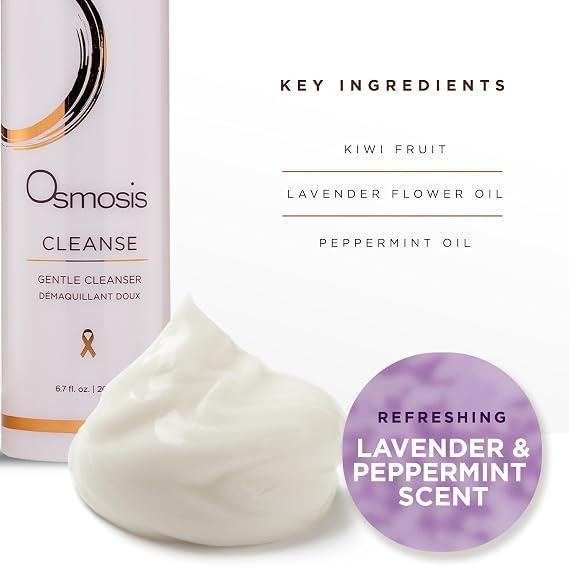 Osmosis Facial Cleanser and Serum Kit, CLEANSE (1.69oz) Gentle Face Wash with Coconut Oil, RESCUE (1oz) Epidermal Repair Facial Serum Calms Skin