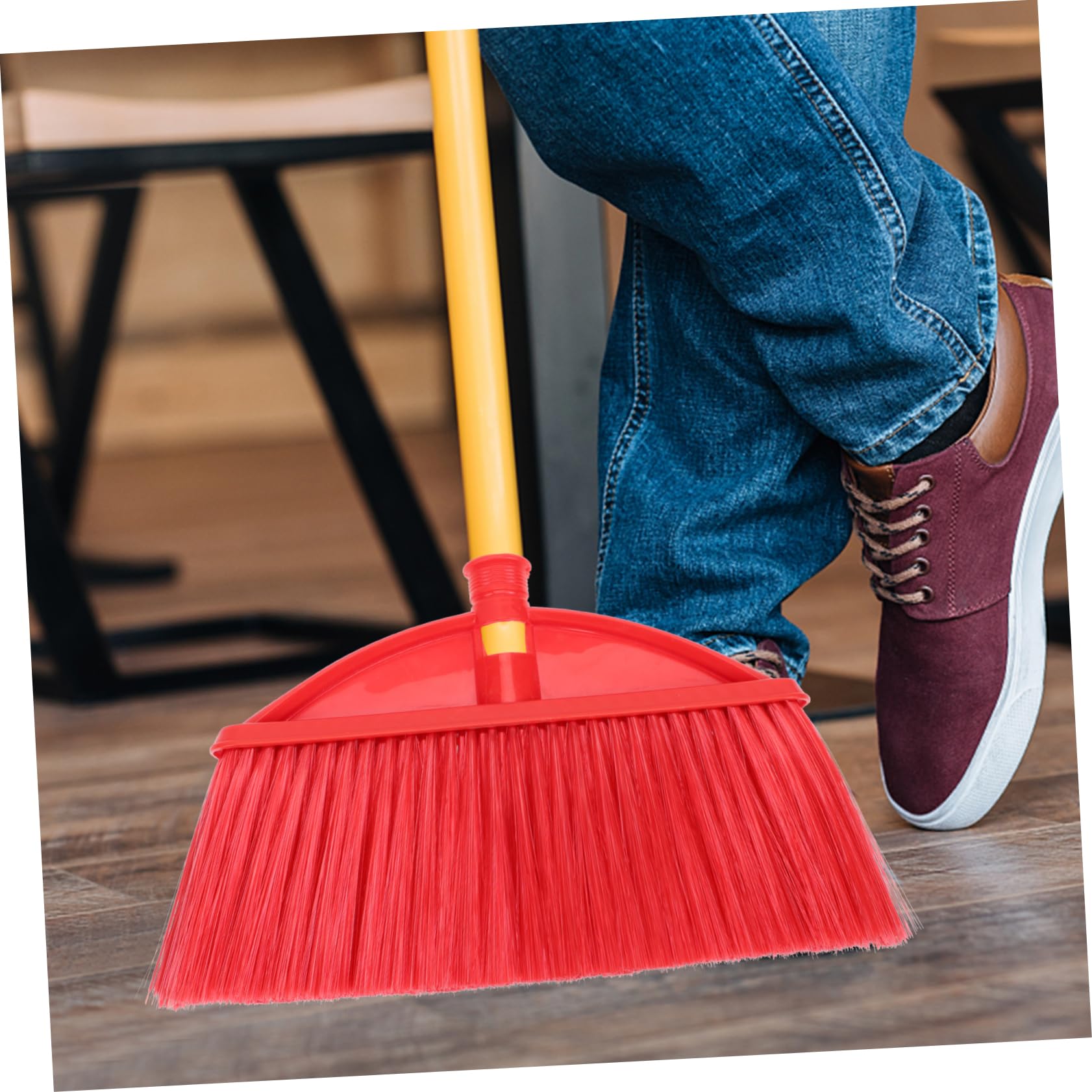 MOLUCKFU Plastic Sweeper Head Push Broom Head Tub Broom Easy to Use Soft Cleaning Brush