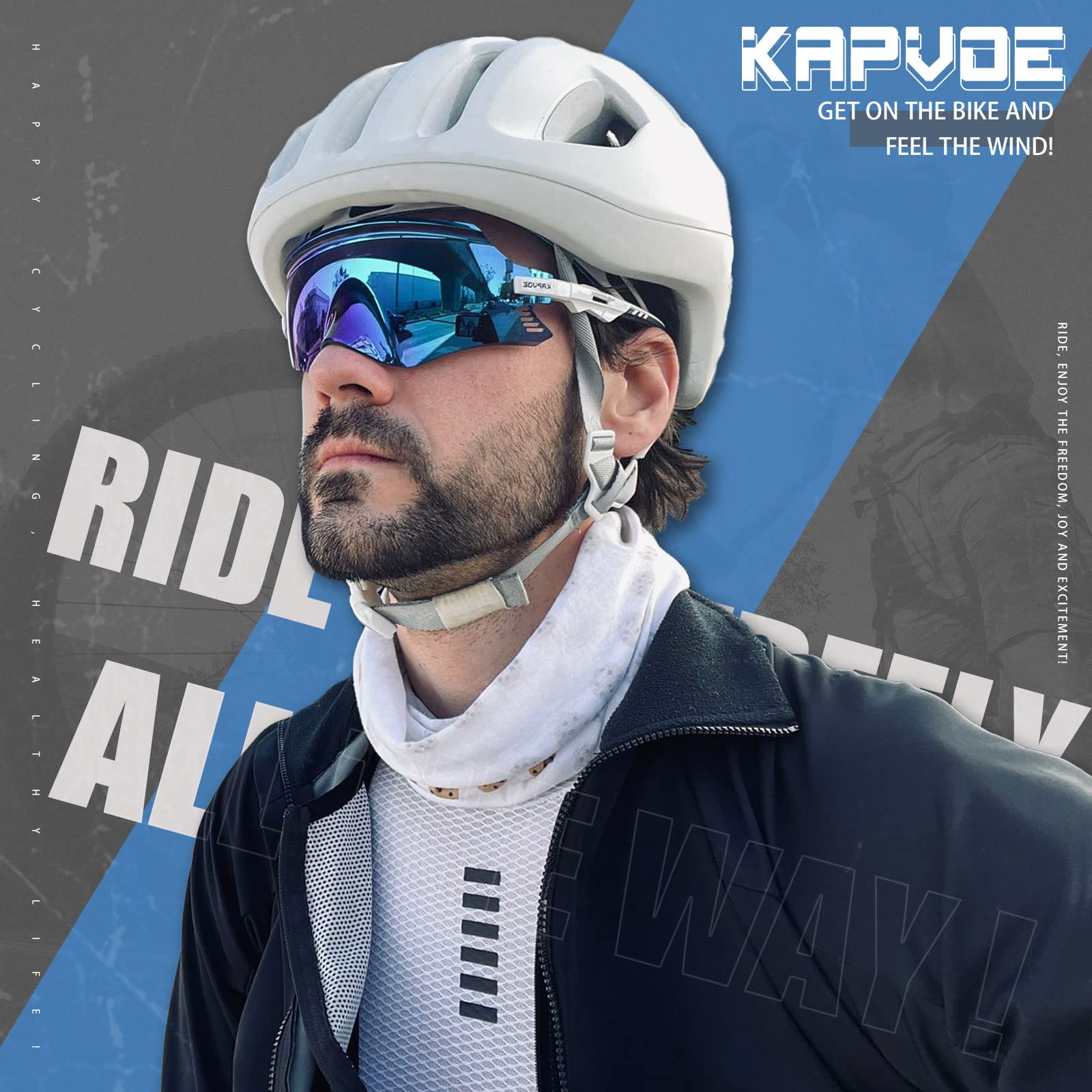 KAPVOE Ciclismo Occhiali Mountain Bike Sport Occhiali da Sole Bike Equitazione Moto BMX Uomini Donne K2