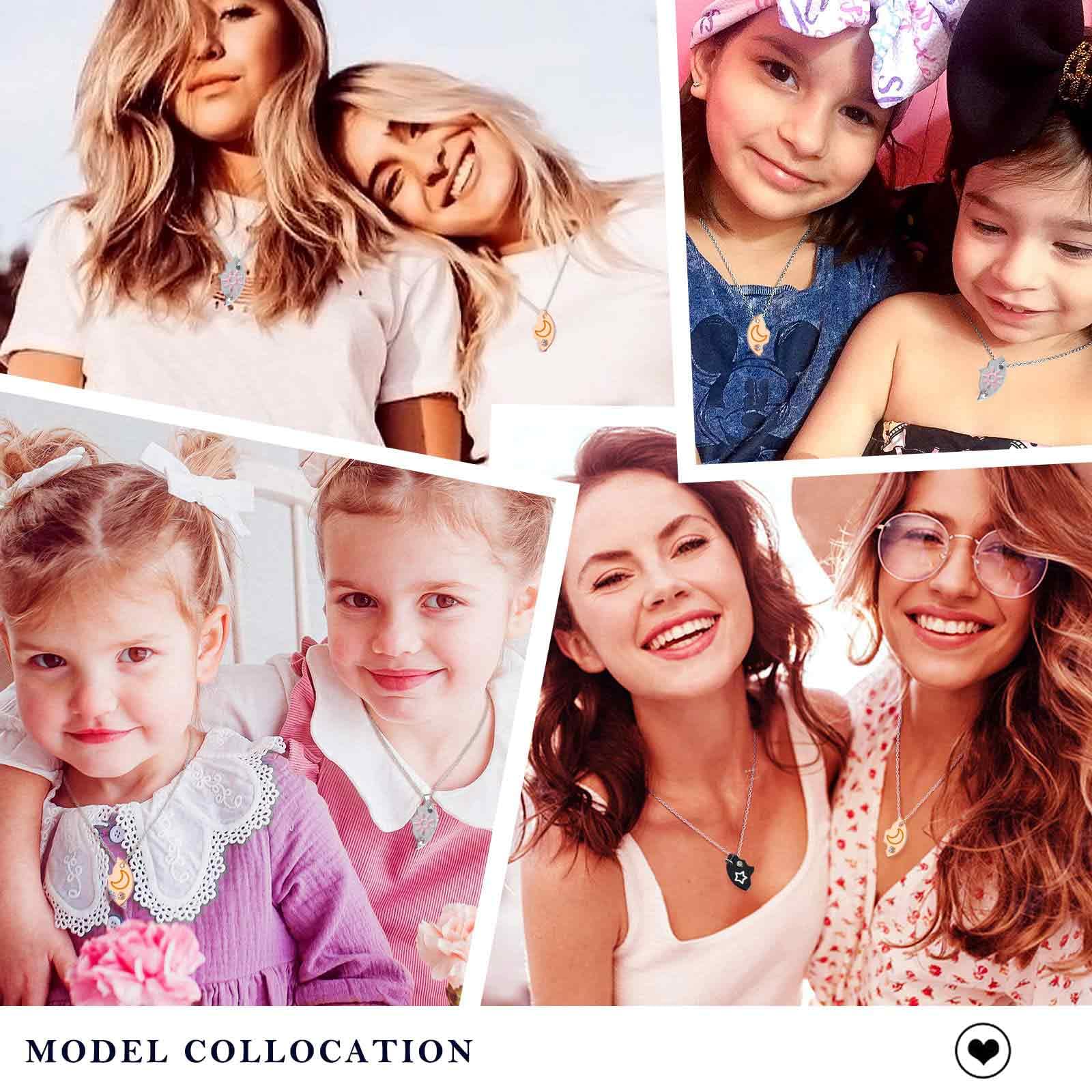3 Piezas Conjunto de Collares de Amistad Colgantes para Mejores Amigas - Regalo de Cumpleaños Ideal para 3 Niñas. ¡Expresa tu amistad con estilo con este BFF Collar(Plata Oro Negro)