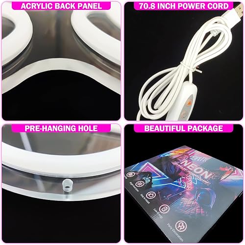 Miniatura 7 de Letrero de neón de reina con corona, letrero de corazón de neón regulable, letrero LED rosa para dormitorio, habitación de niños, fiesta, boda,