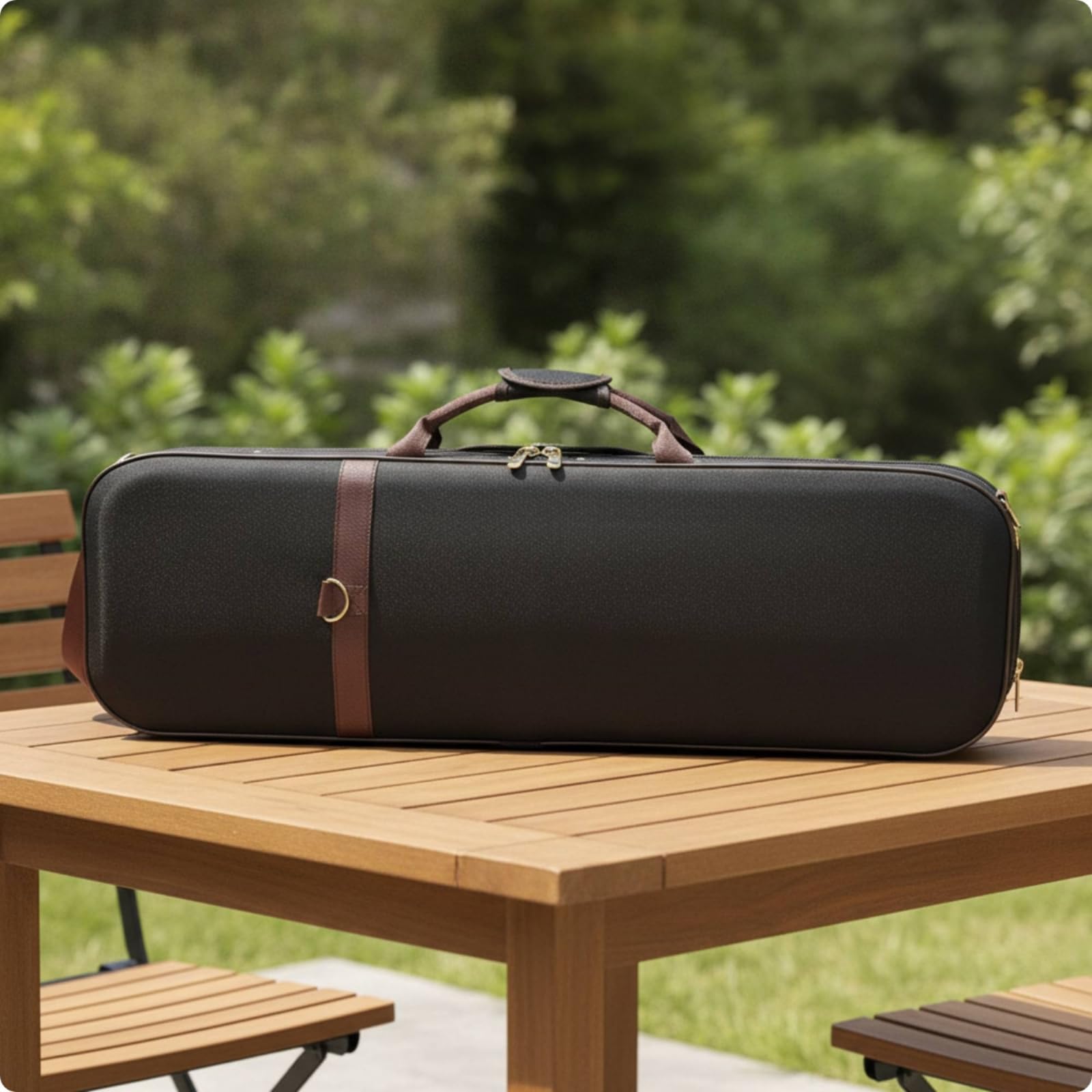 Custodia Violino Rigida Custodia Strumento Scatola Trasporto Astuccio Conchiglia con Protezione Contro Urti Cadute E Colpi Hardware in Metallo E, 1/10