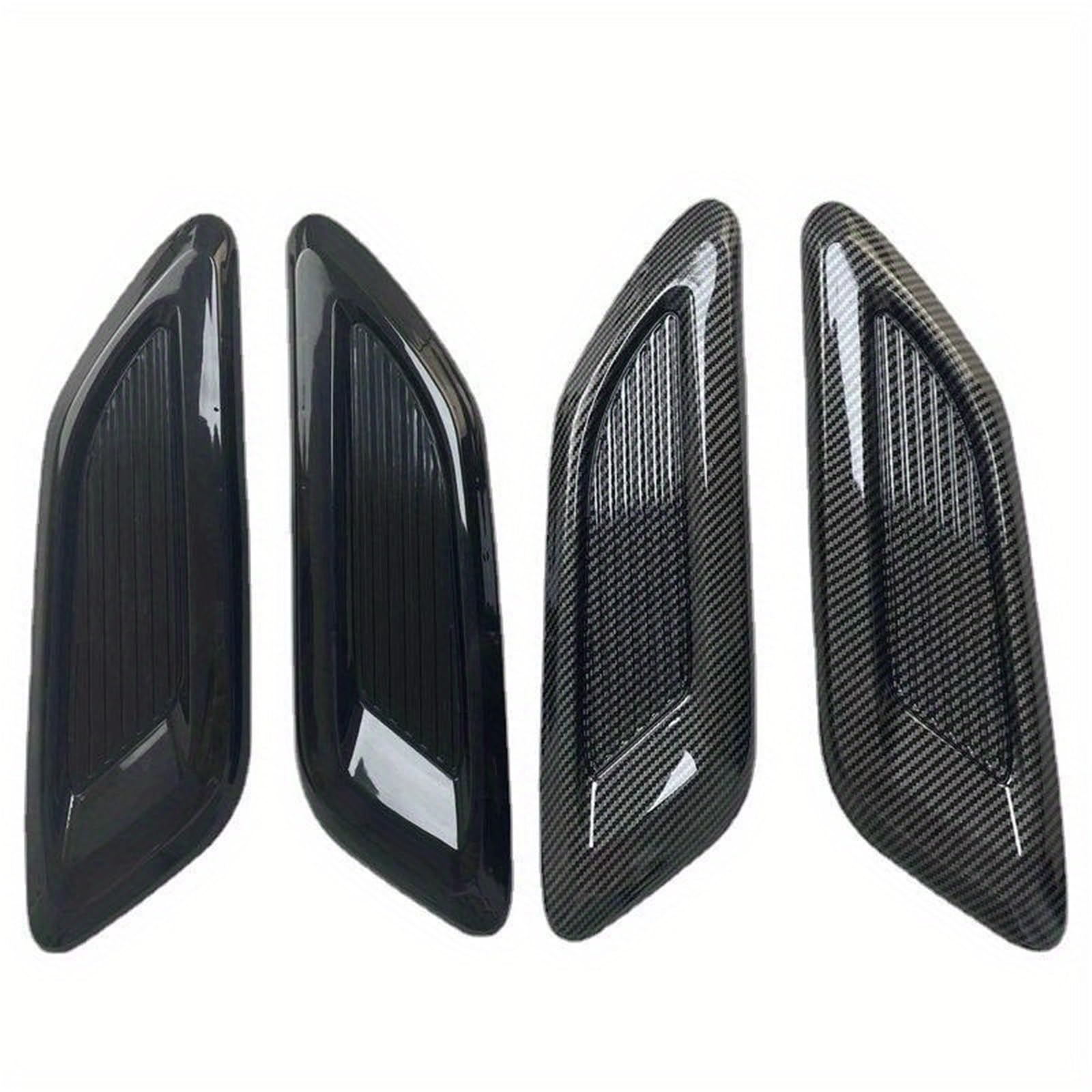 Maska silnika samochodu Fałszywy wylot powietrza Kratka wlotu powietrza | 1 para uniwersalnych ozdobnych otworów wentylacyjnych(Carbon fiber black)