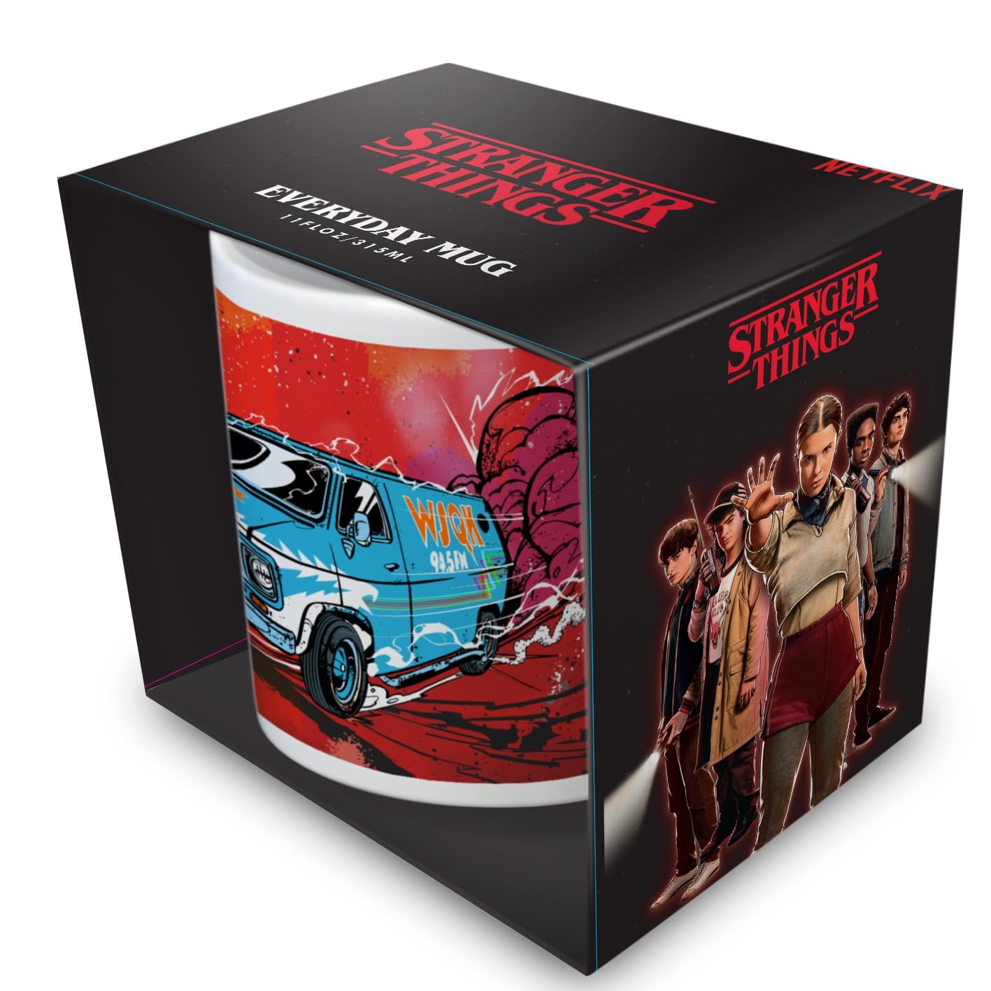 Stranger Things White (Welcome To Hawkins Mug, 315Ml / 11Oz Ceramic Cup, Official Netflix Licensed Merchandise, Premium Drinkware Gift For Fans & Collectors