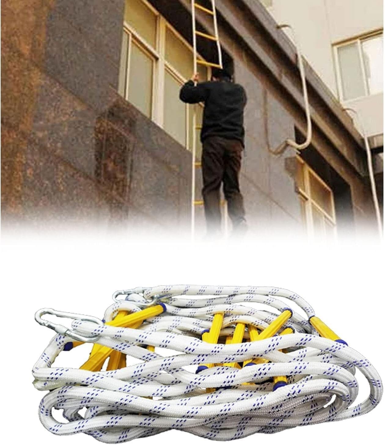 Escape Rope Ladder, Training, Climbing, Can Be Quickly Deployed And Easy To Use(18m)