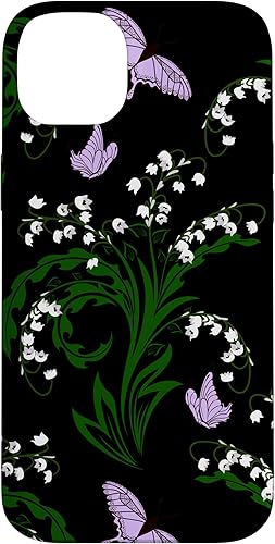 iPhone 14 Plus Lirio del Valle y Mariposas Vintage Cottage Garden Case