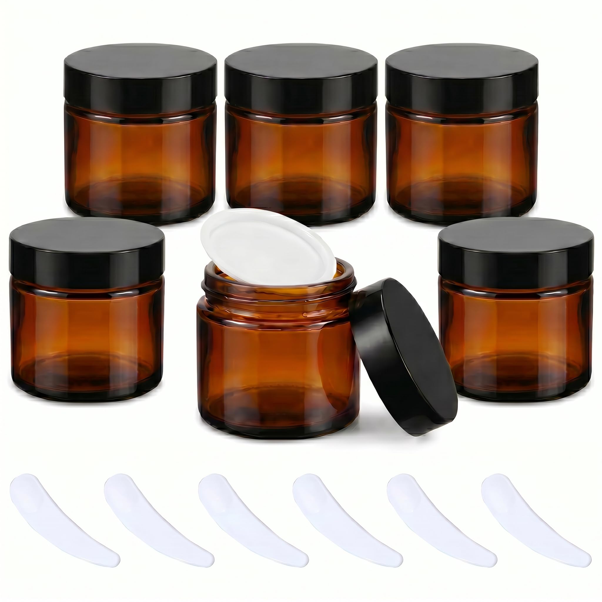 Bocal en verre ambré étanche anti fuite pour lotion et voyage