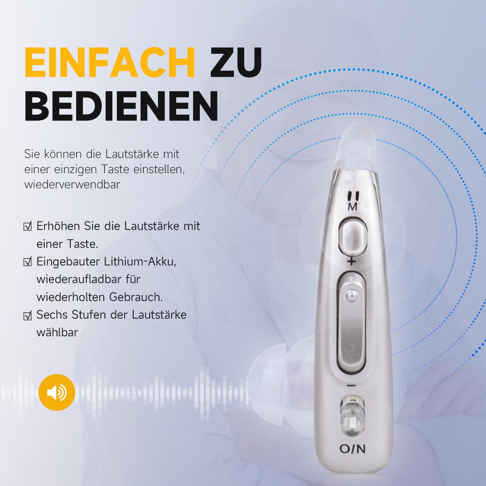 Britzgo-Gerät – digitale Geräuschunterdrückung, 4 Audiomodi, einfache Bedienung, ladbar über USB-C (Silber)