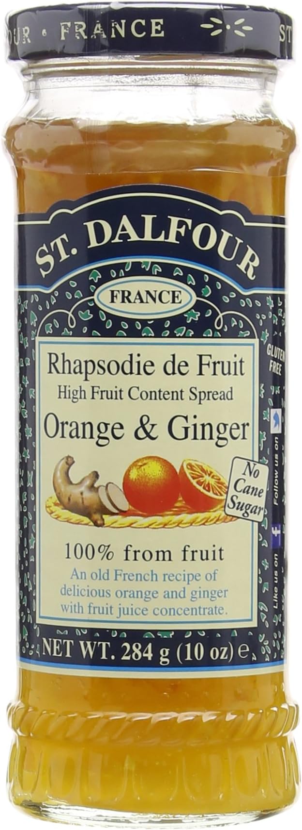 St Dalfour Orange and Ginger Marmalade 284 g (Pack of 6)