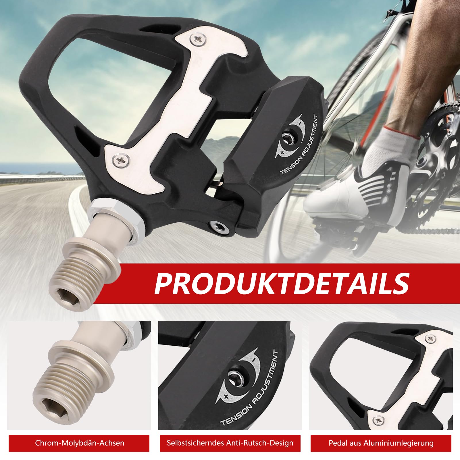 Paire De Pédales Plates Aluminium à Dégagement Rapide - Vélo VTT Et Route - Roulements Scellés