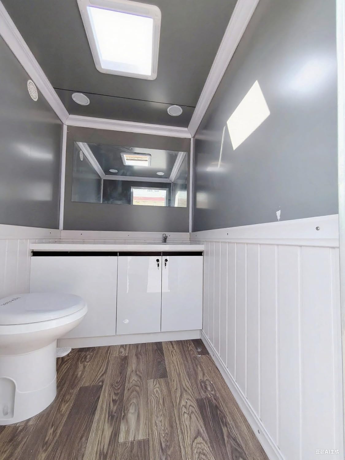 Portable Luxury Restroom, Prefab Bathroom Cabin, Mobile Bathroom Unit – Portable Toilet Cabin with Sink for Construction Sites & Job Locations