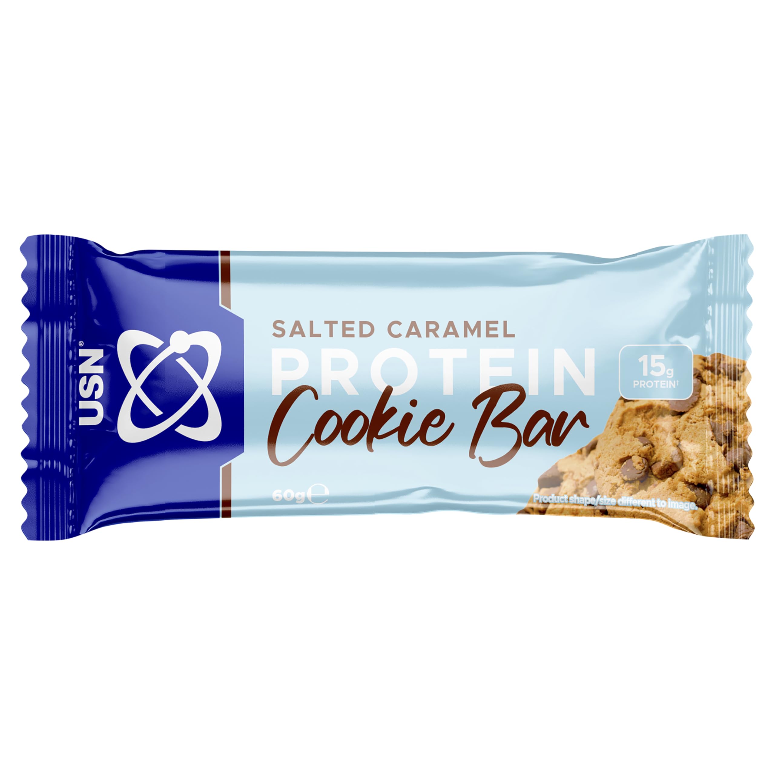 USNTrust Cookie Bar, Salted Caramel Protein Cookie: High Protein Bars, Perfect On-the-Go and Post-Workout Protein Snacks (12 x 60g Bars per Pack)