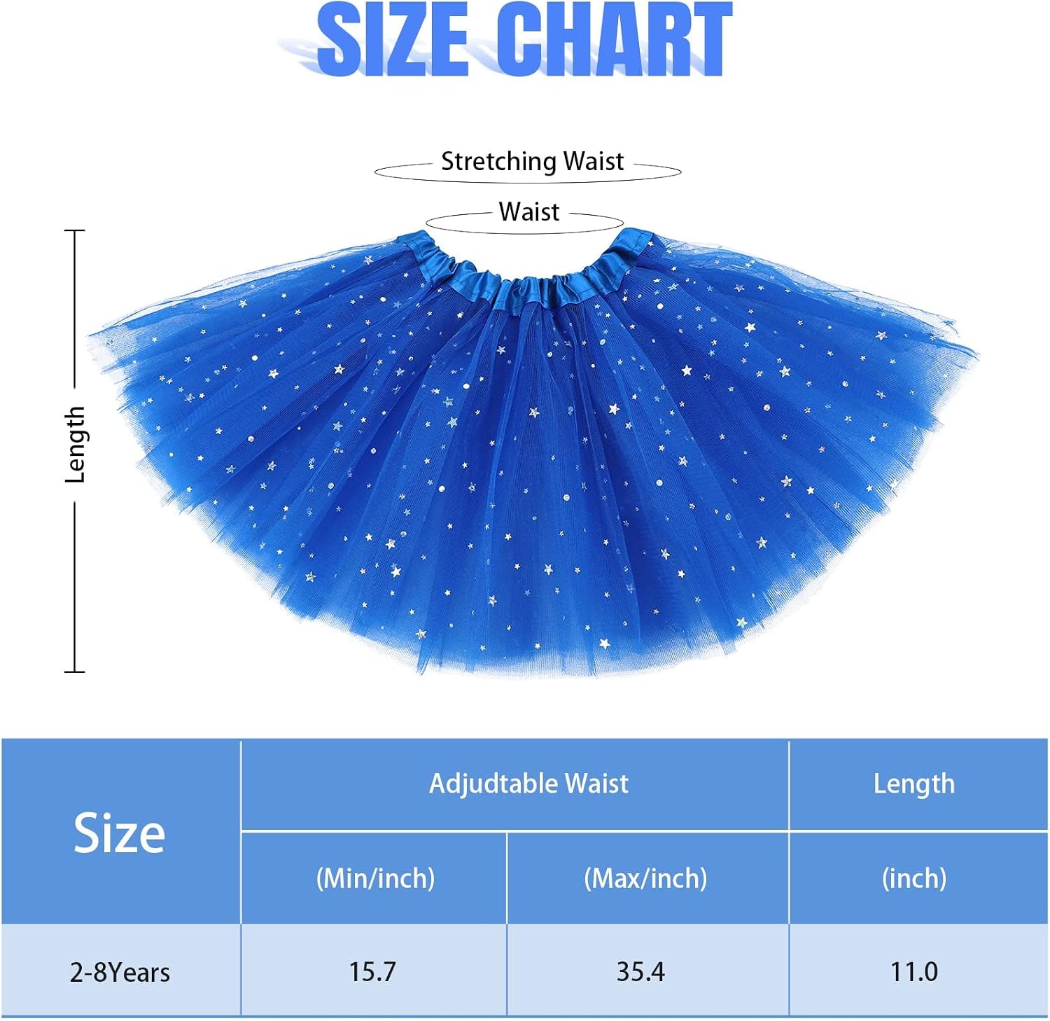 Century Star 2 Pack Sparkle Tutu for Toddler Girls Ballet Dance Skirt Princess Baby Kid Dress up Birthday Party 3 Layers 2-8T